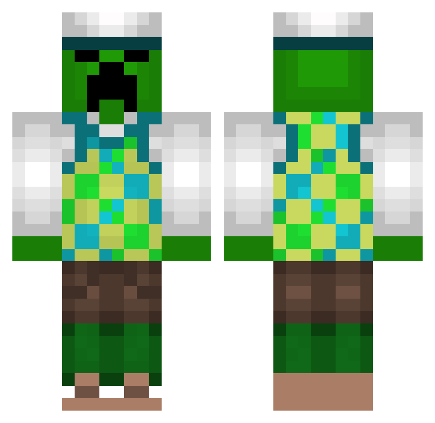 CrsPTree Minecraft skin, front and back view