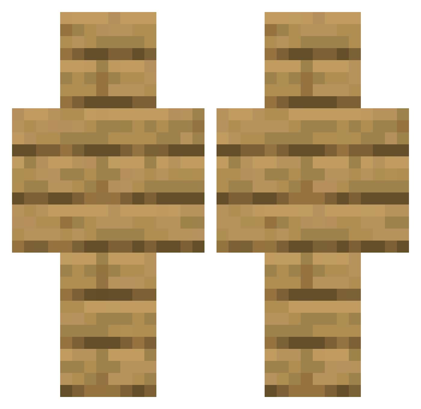 ansucuh Minecraft skin, front and back view