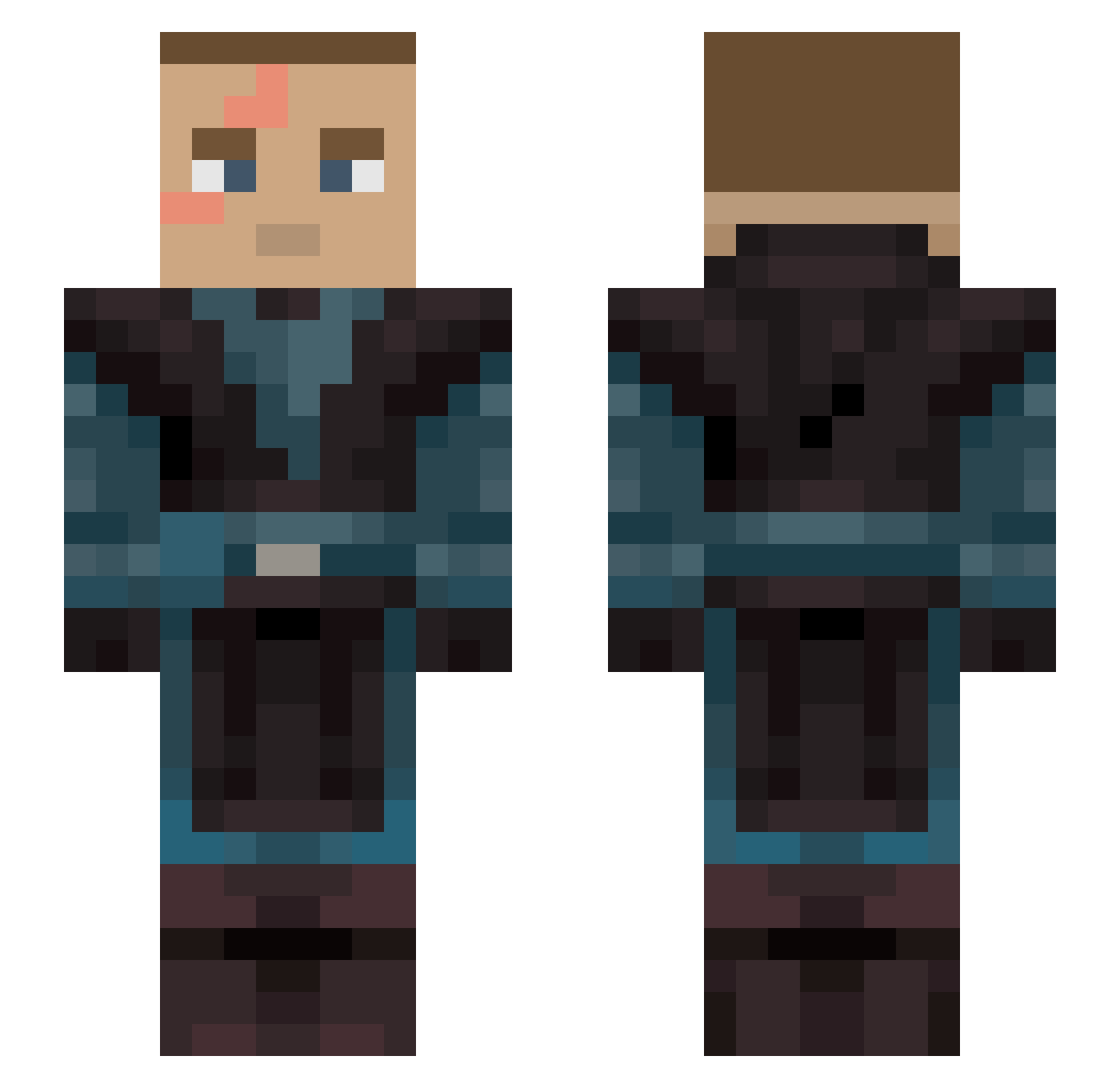 RRIPPjr Minecraft skin, front and back view
