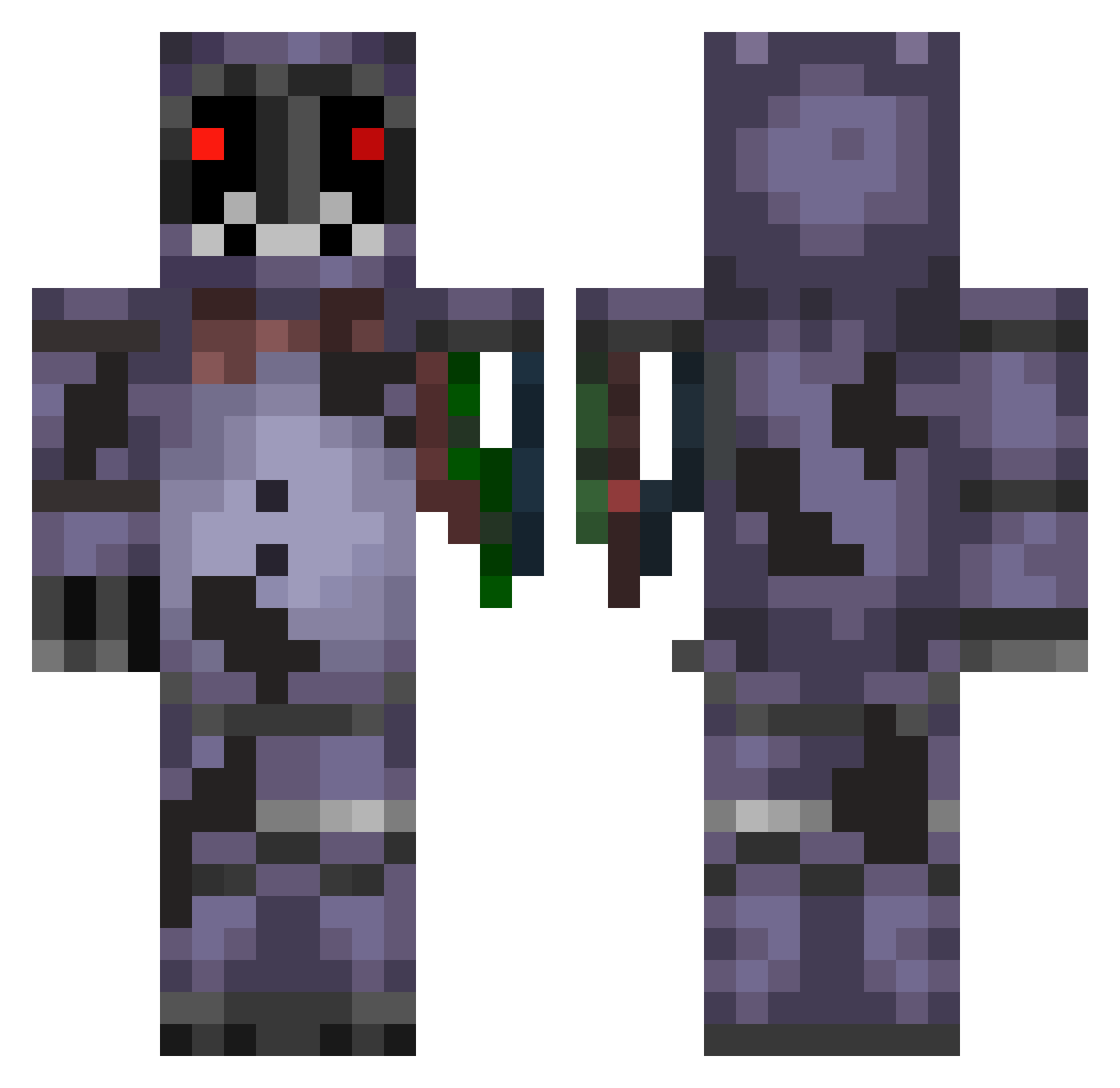 Julio_poto Minecraft skin, front and back view