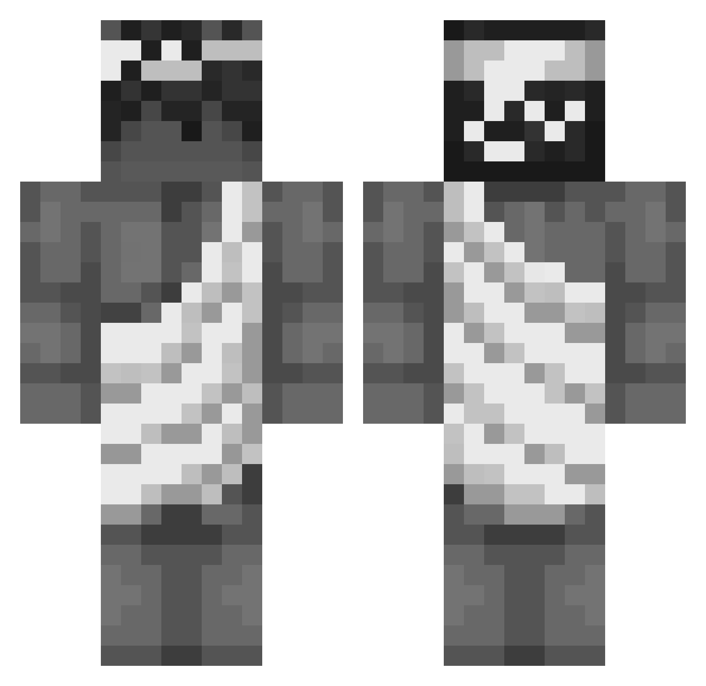tavtl Minecraft skin, front and back view