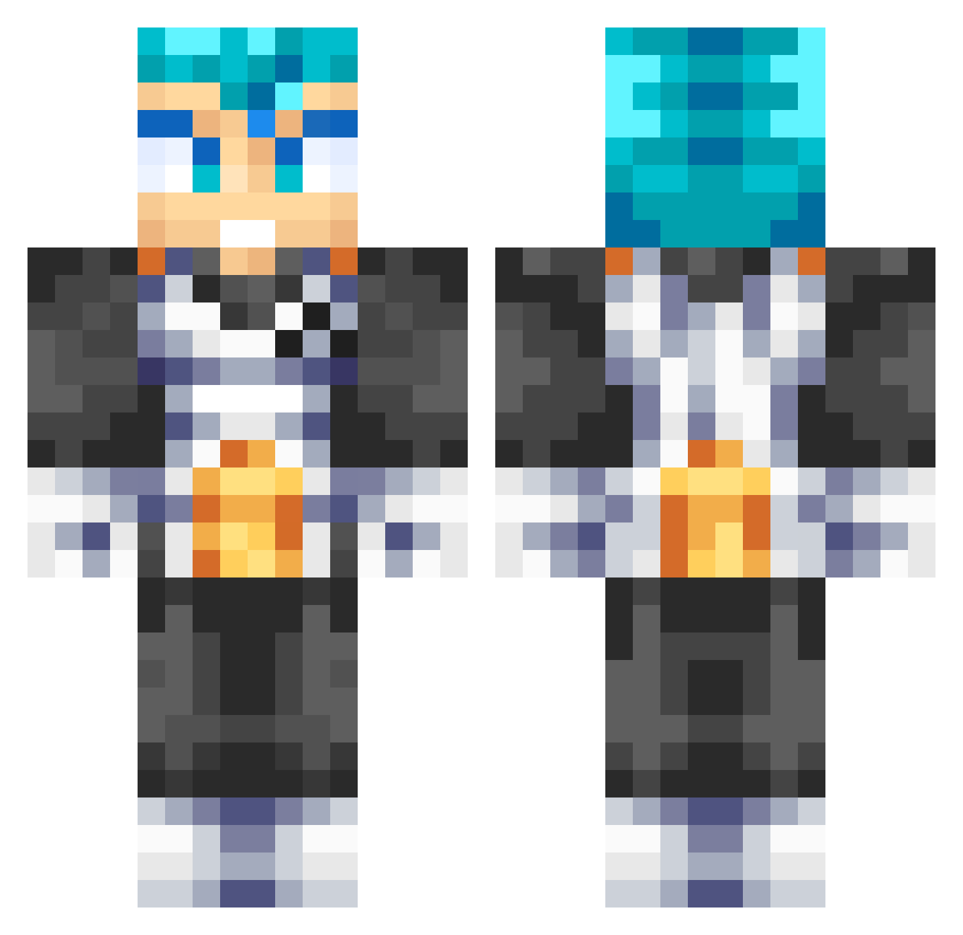 DiegoTuarez Minecraft skin, front and back view