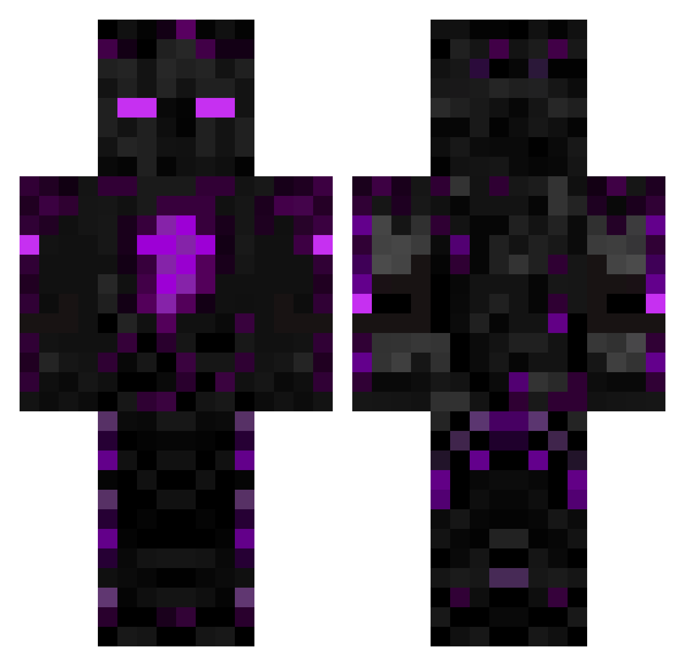 Jagerz Minecraft skin, front and back view