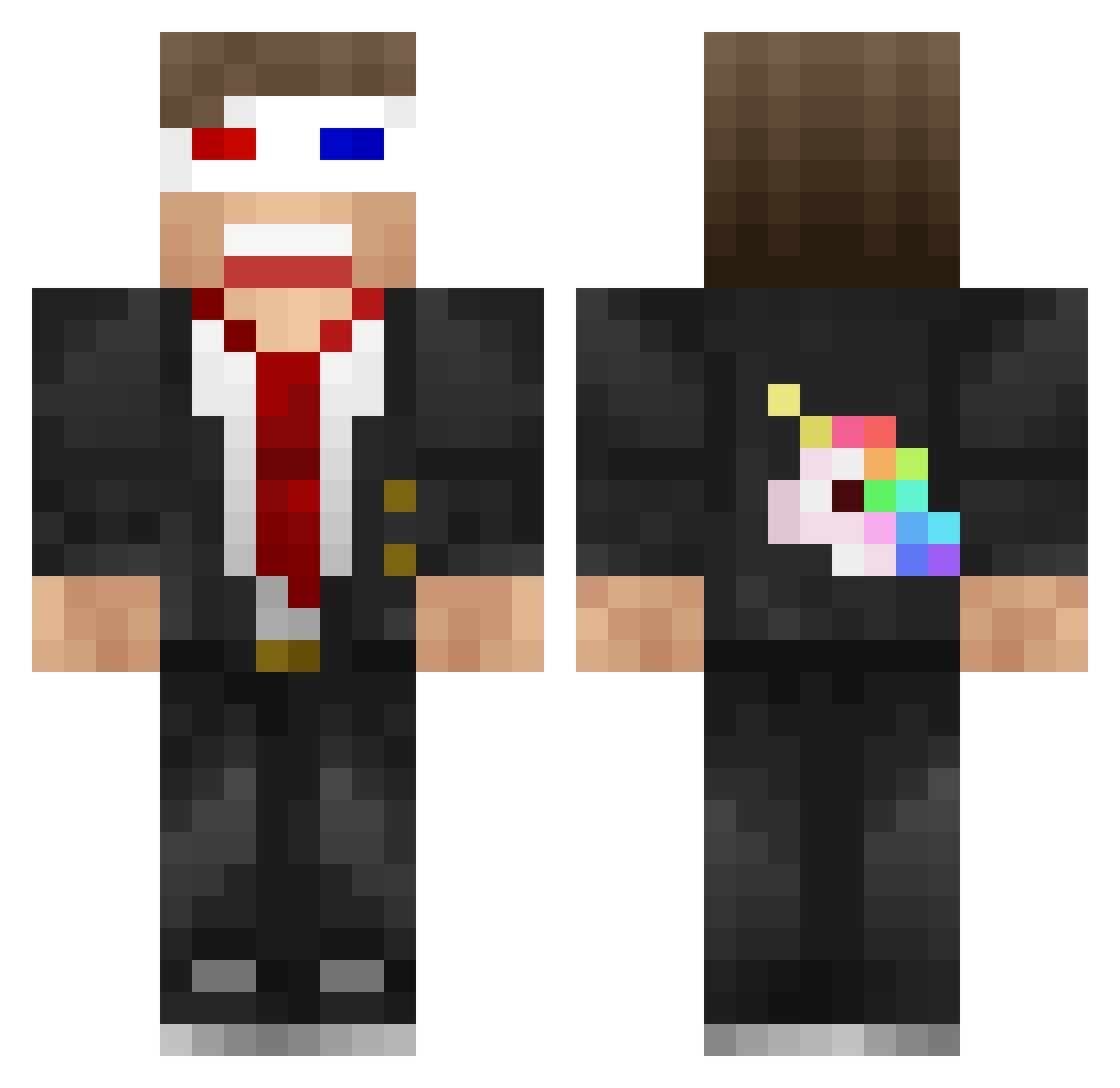 goofydev Minecraft skin, front and back view