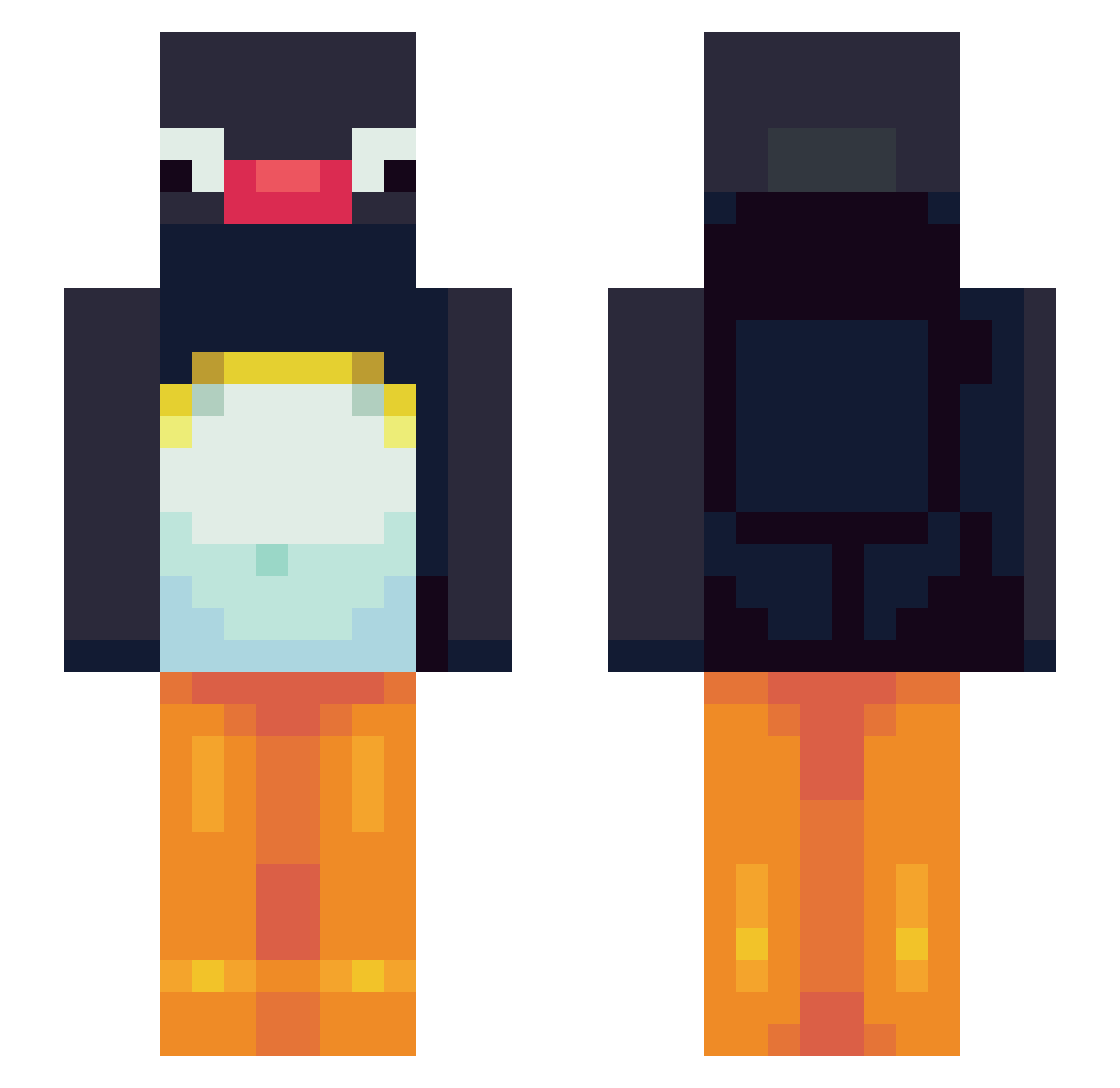 emslongnose Minecraft skin, front and back view