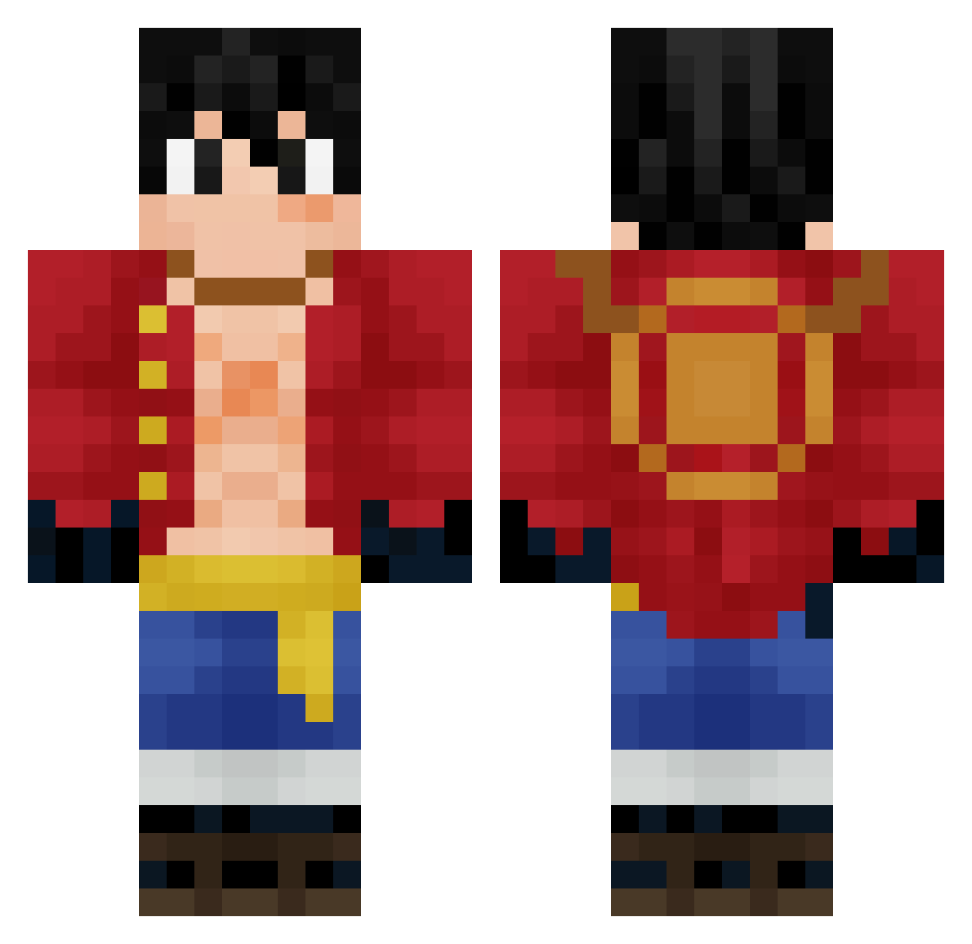 joaoeccko Minecraft skin, front and back view