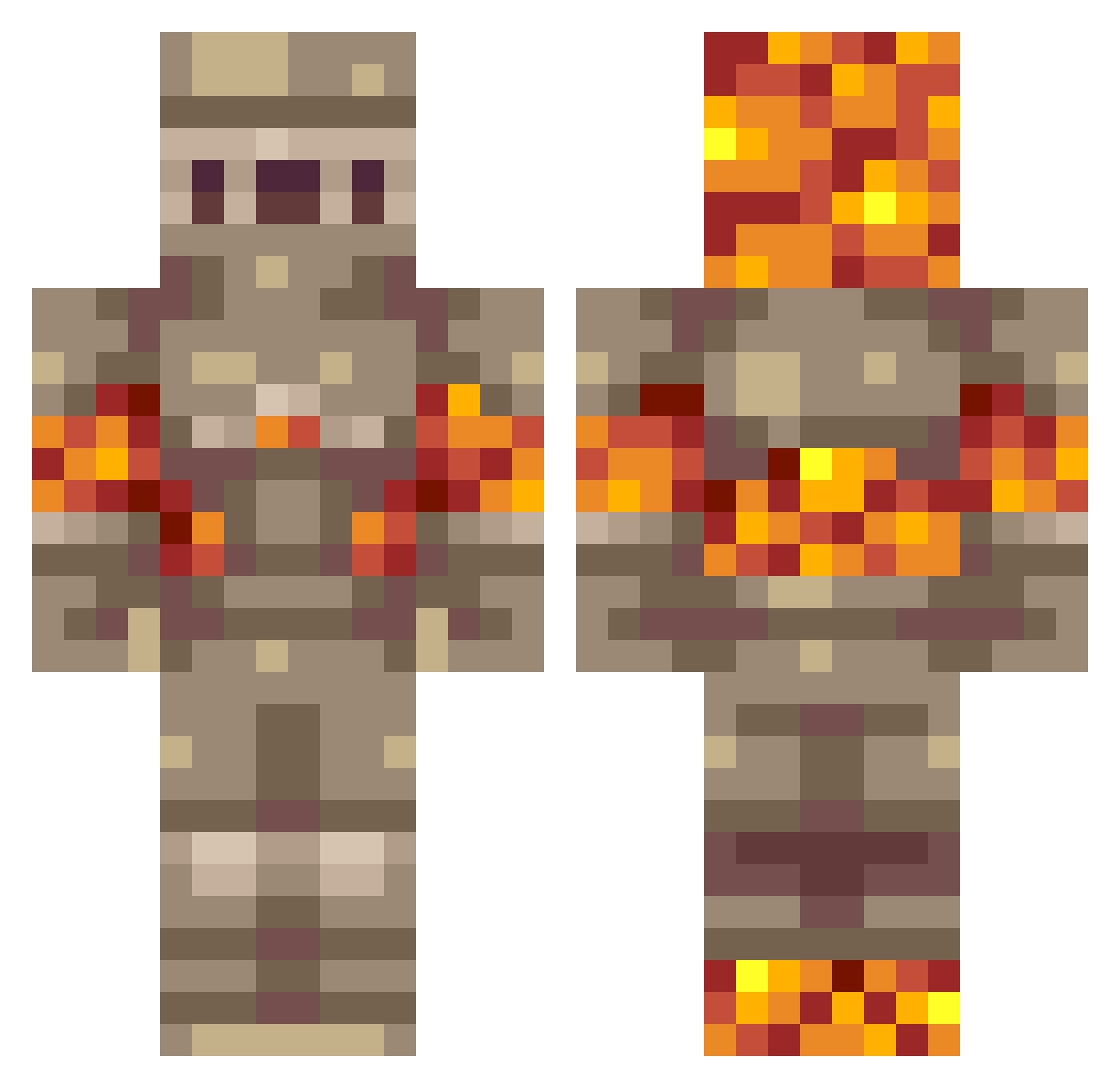 Snikel4 Minecraft skin, front and back view