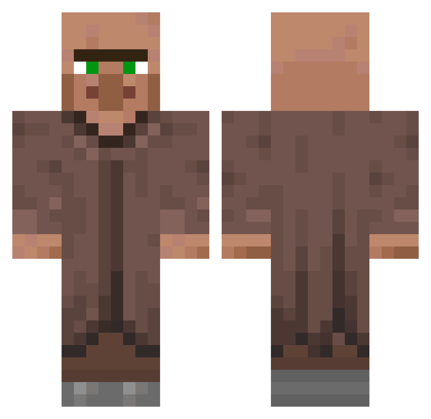 WeNeedOldDonut Minecraft skin, front and back view