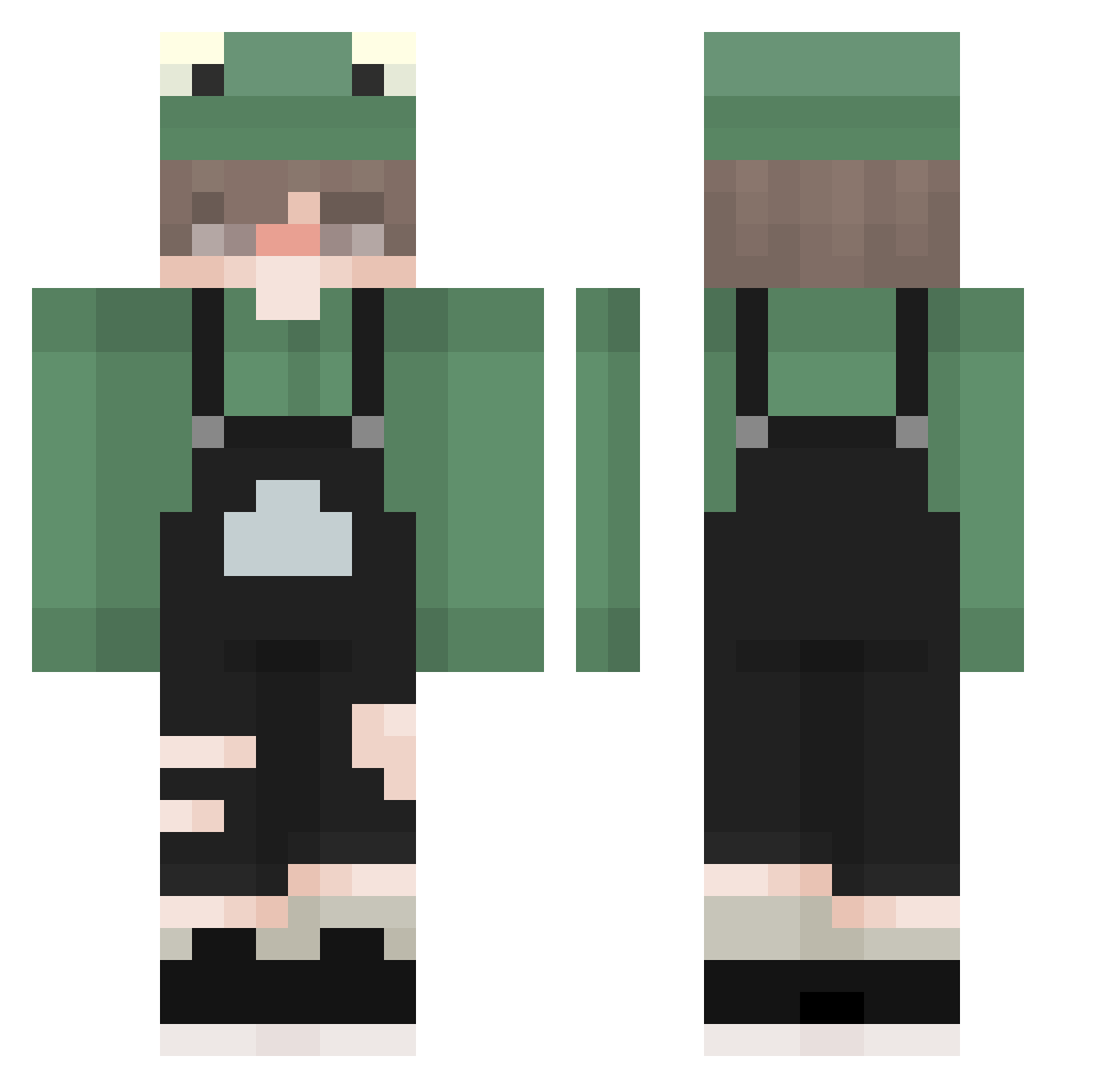 boxjuic3 Minecraft skin, front and back view