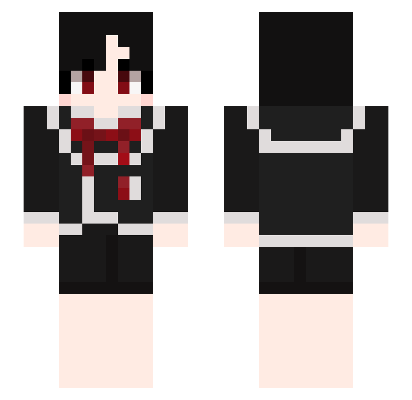 _Winter_Bell Minecraft skin, front and back view