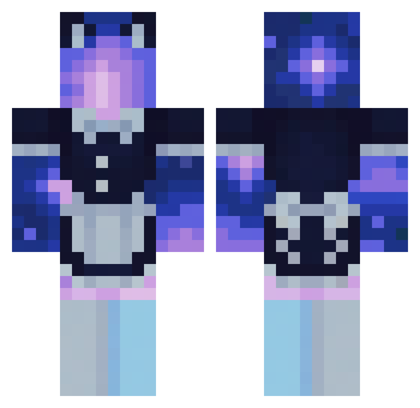 smitxh Minecraft skin, front and back view