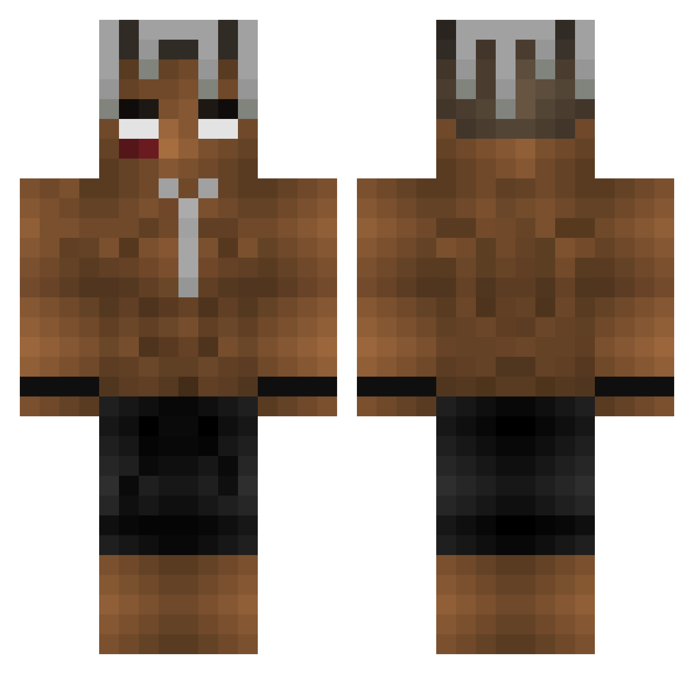 Marmoras Minecraft skin, front and back view