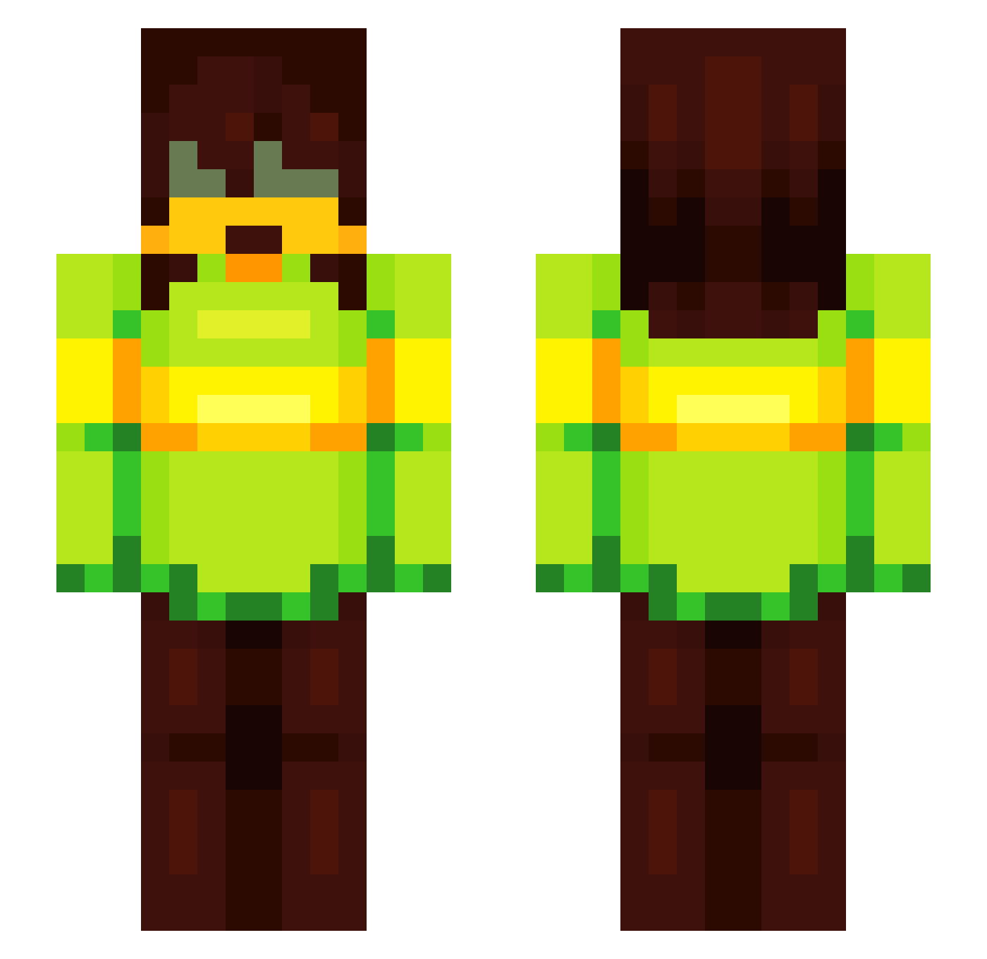 Gengarsand Minecraft skin, front and back view