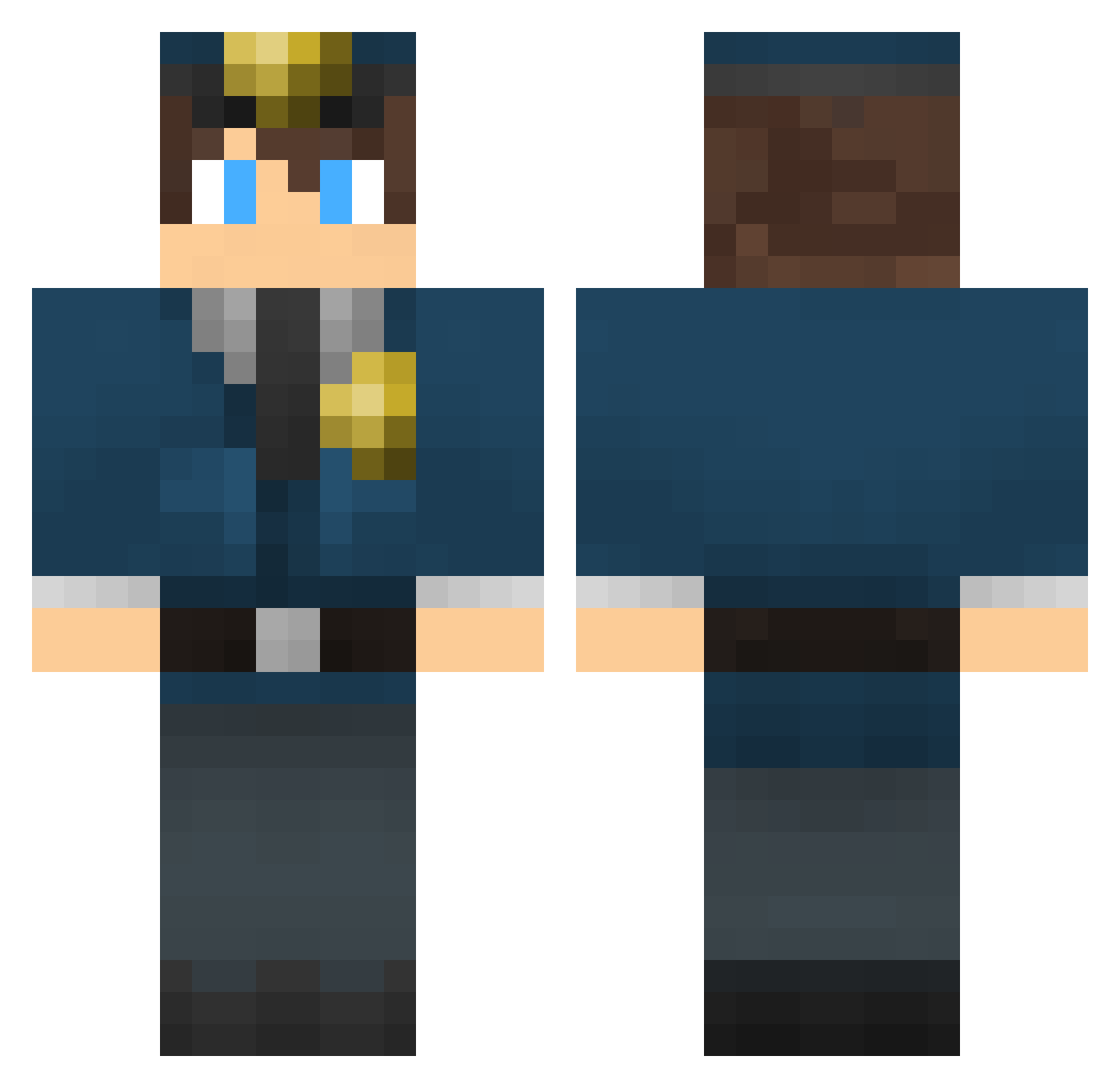 yblxck_ Minecraft skin, front and back view