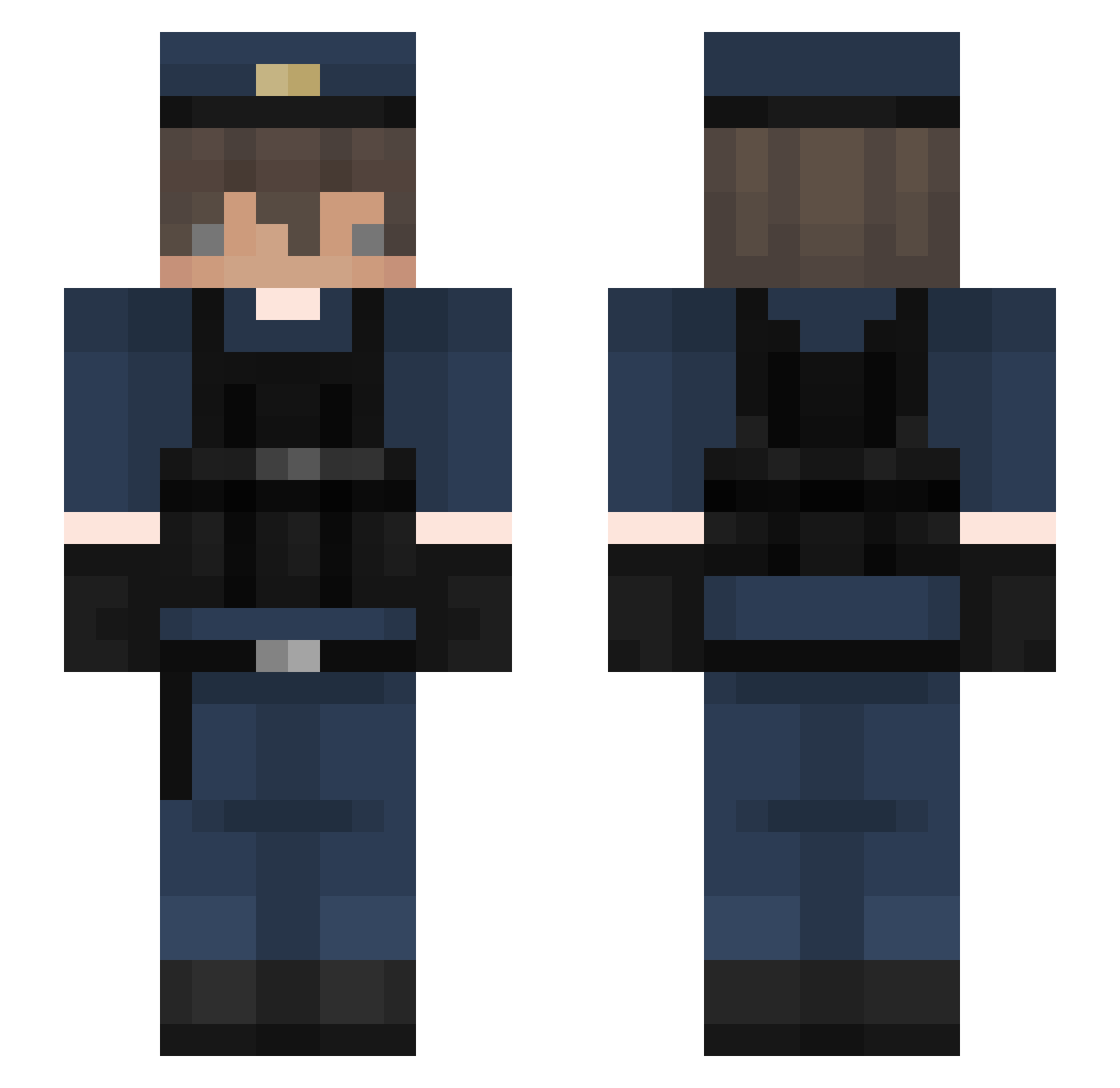 deadddy Minecraft skin, front and back view