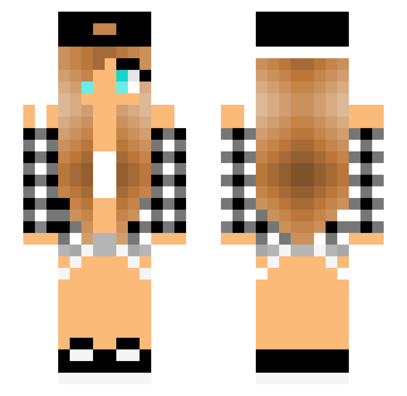 aduana Minecraft skin, front and back view