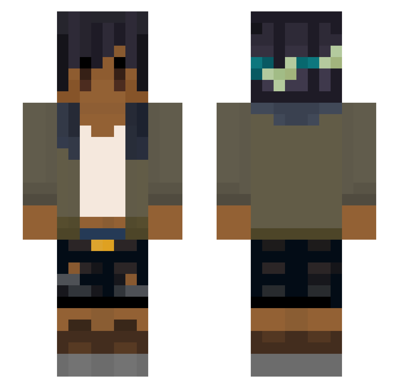 entad Minecraft skin, front and back view