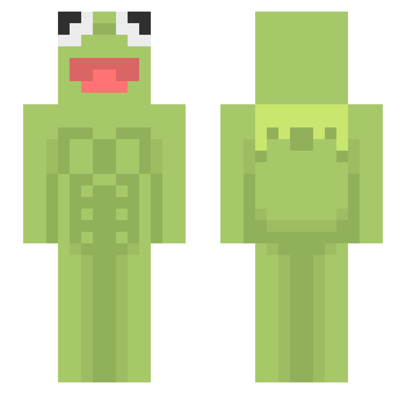 Humourless Minecraft skin, front and back view