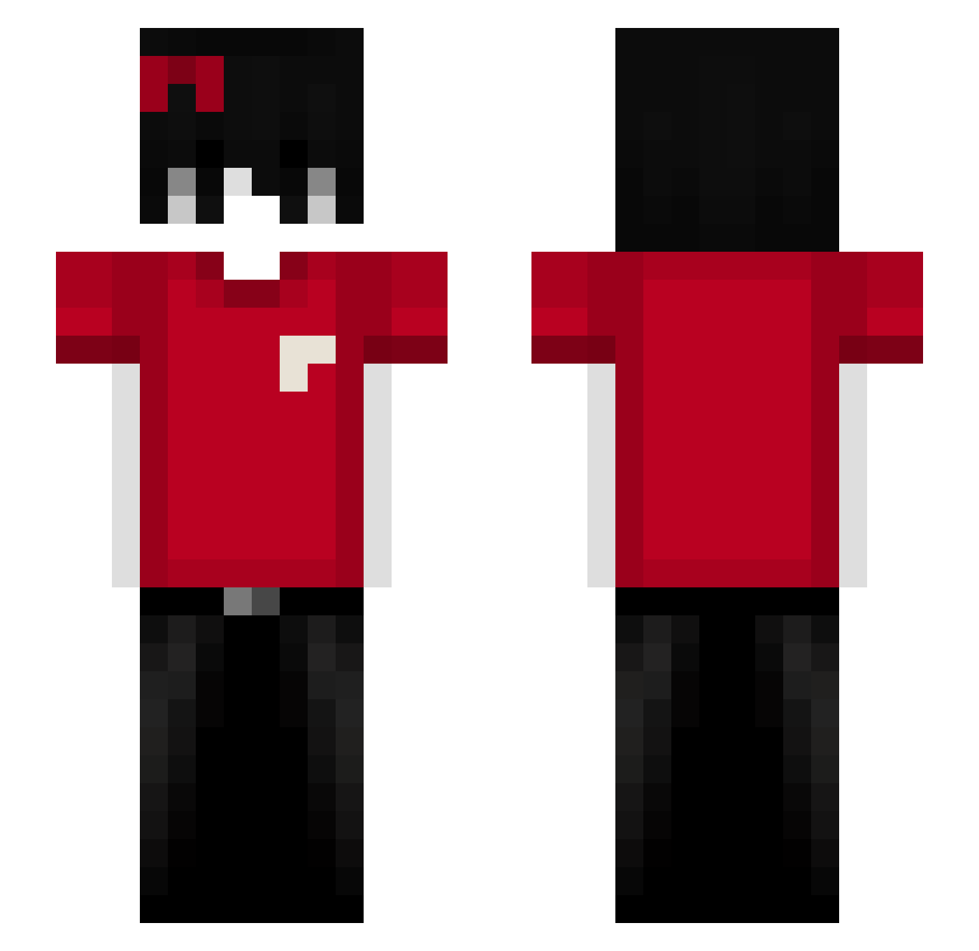 Ravee_ Minecraft skin, front and back view