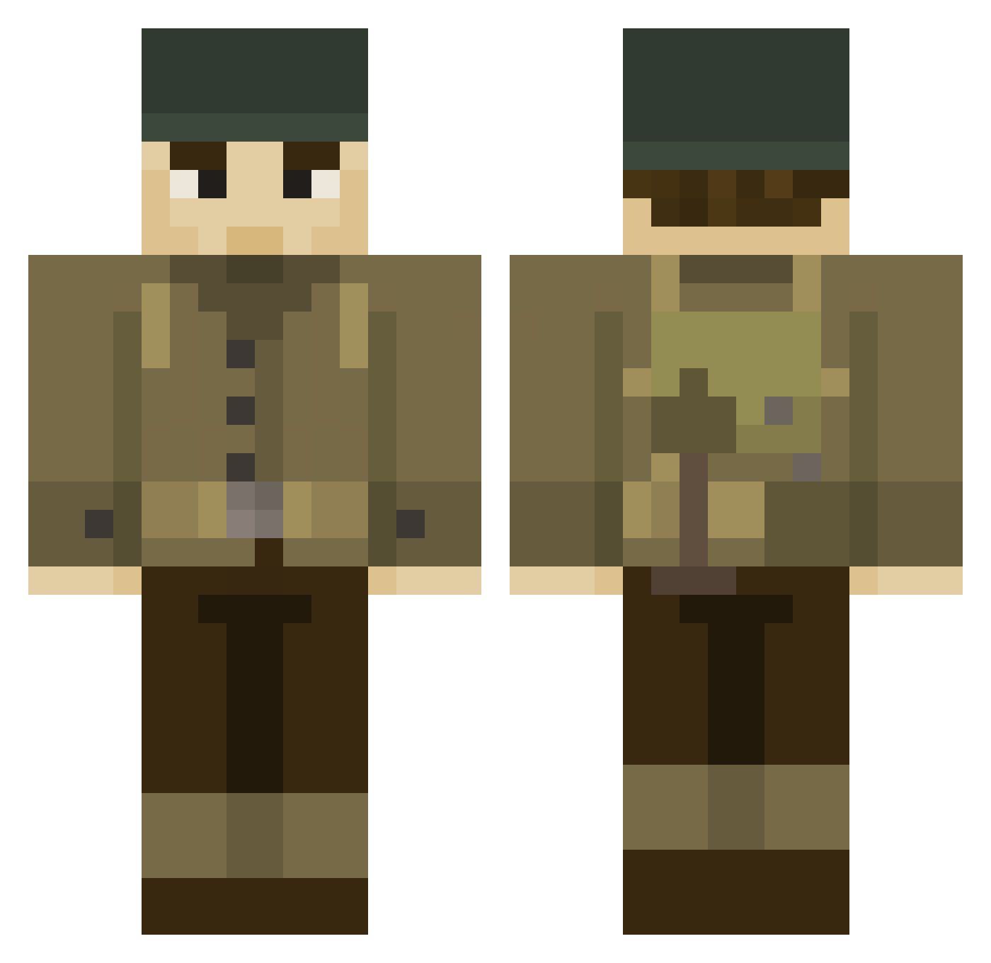 for_the_emperor2 Minecraft skin, front and back view