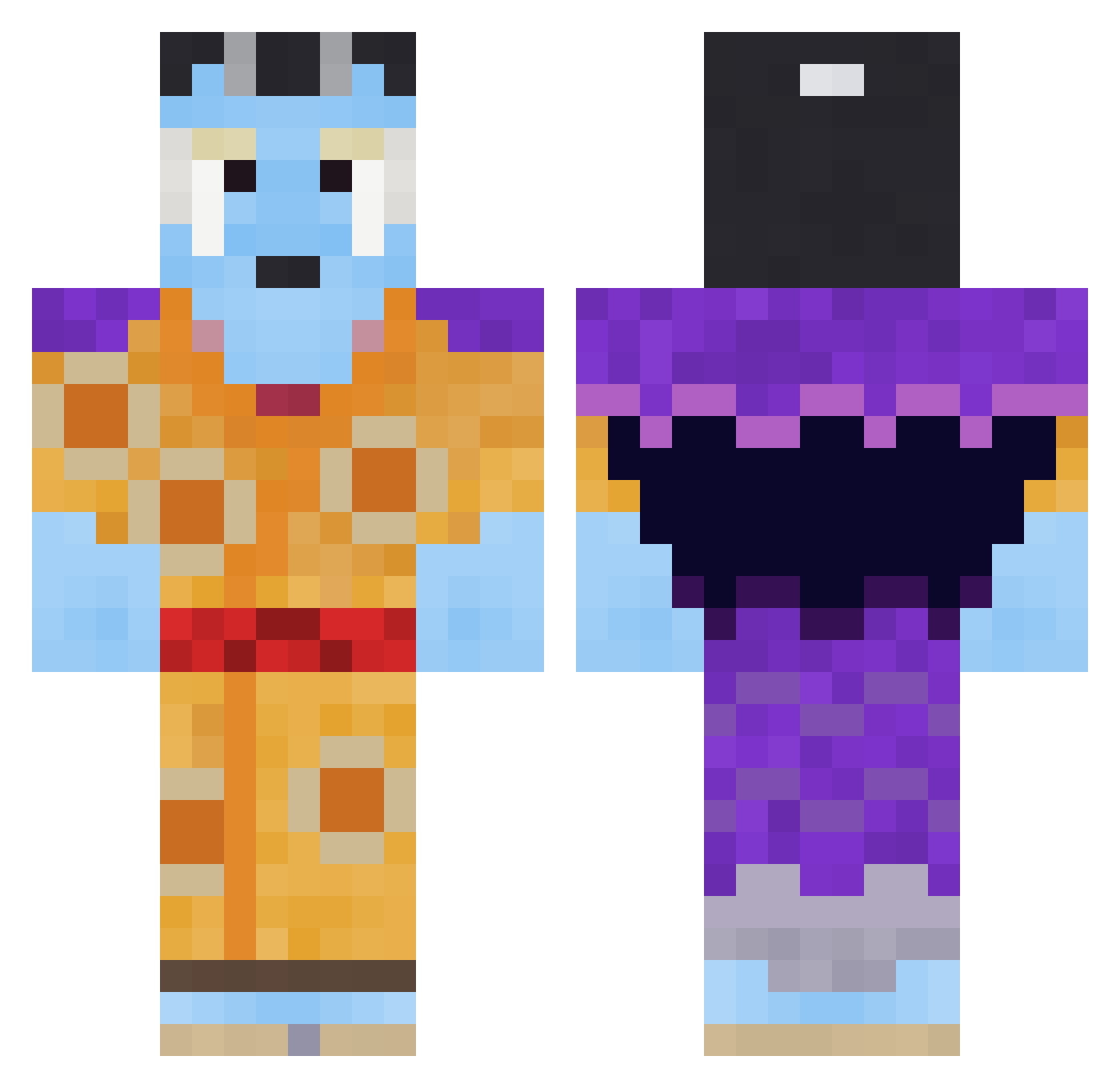 imKire Minecraft skin, front and back view