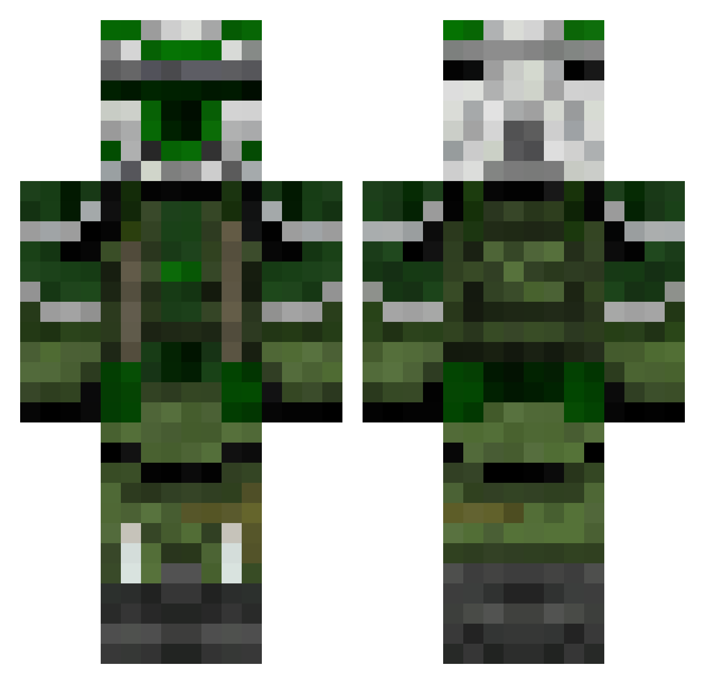 _Pstar7 Minecraft skin, front and back view