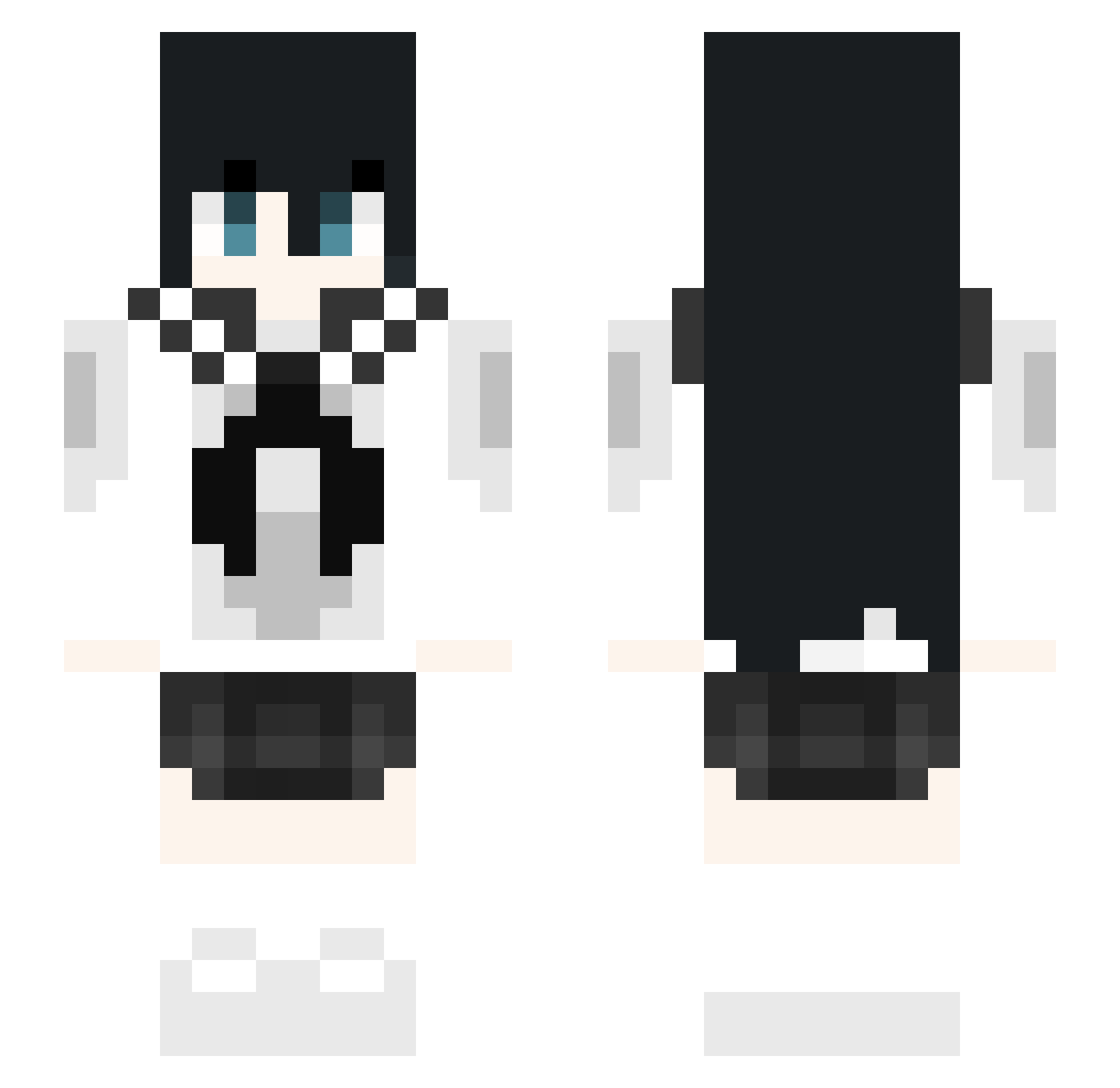 israfeli Minecraft skin, front and back view