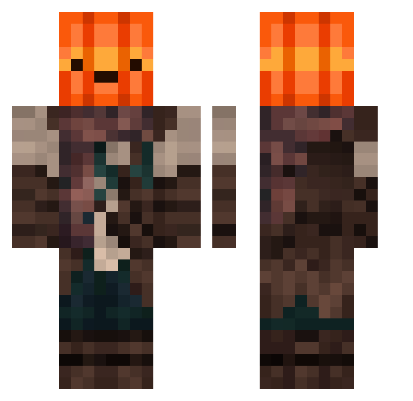 robintje12345 Minecraft skin, front and back view