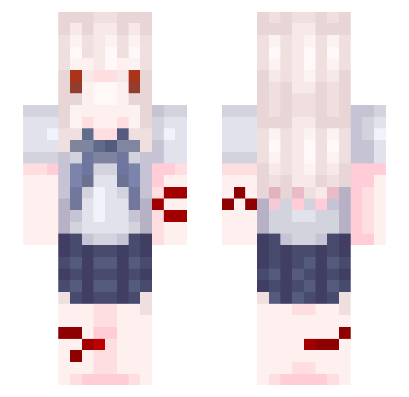 fcx720 Minecraft skin, front and back view