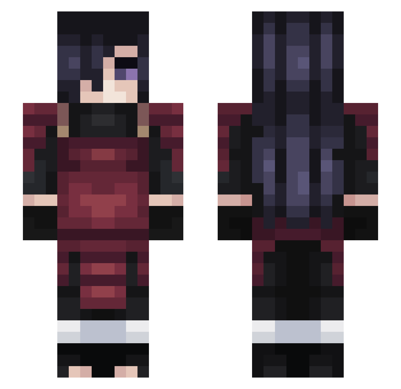 1_ItAcHI1 Minecraft skin, front and back view