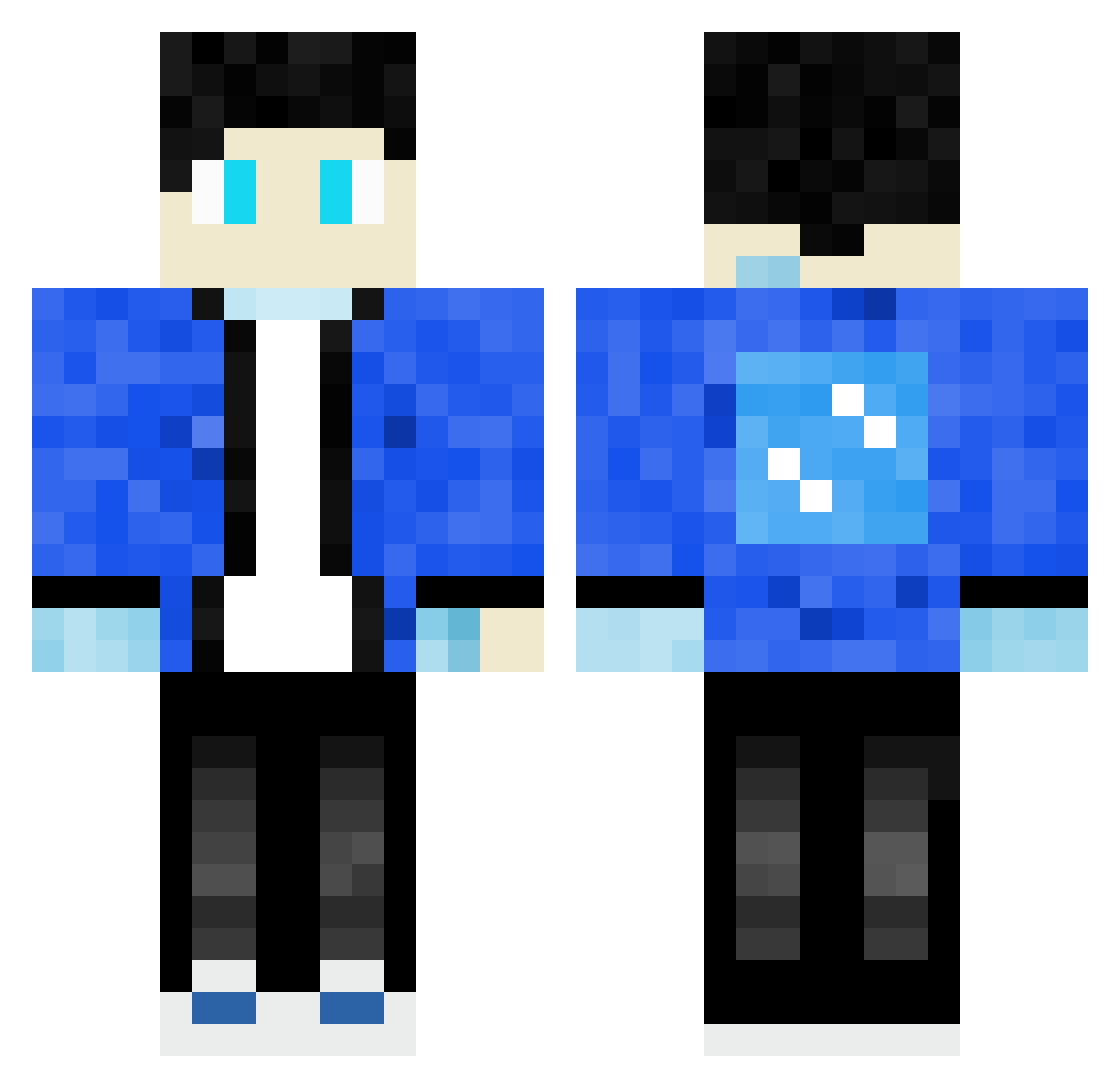 DarylAllen Minecraft skin, front and back view
