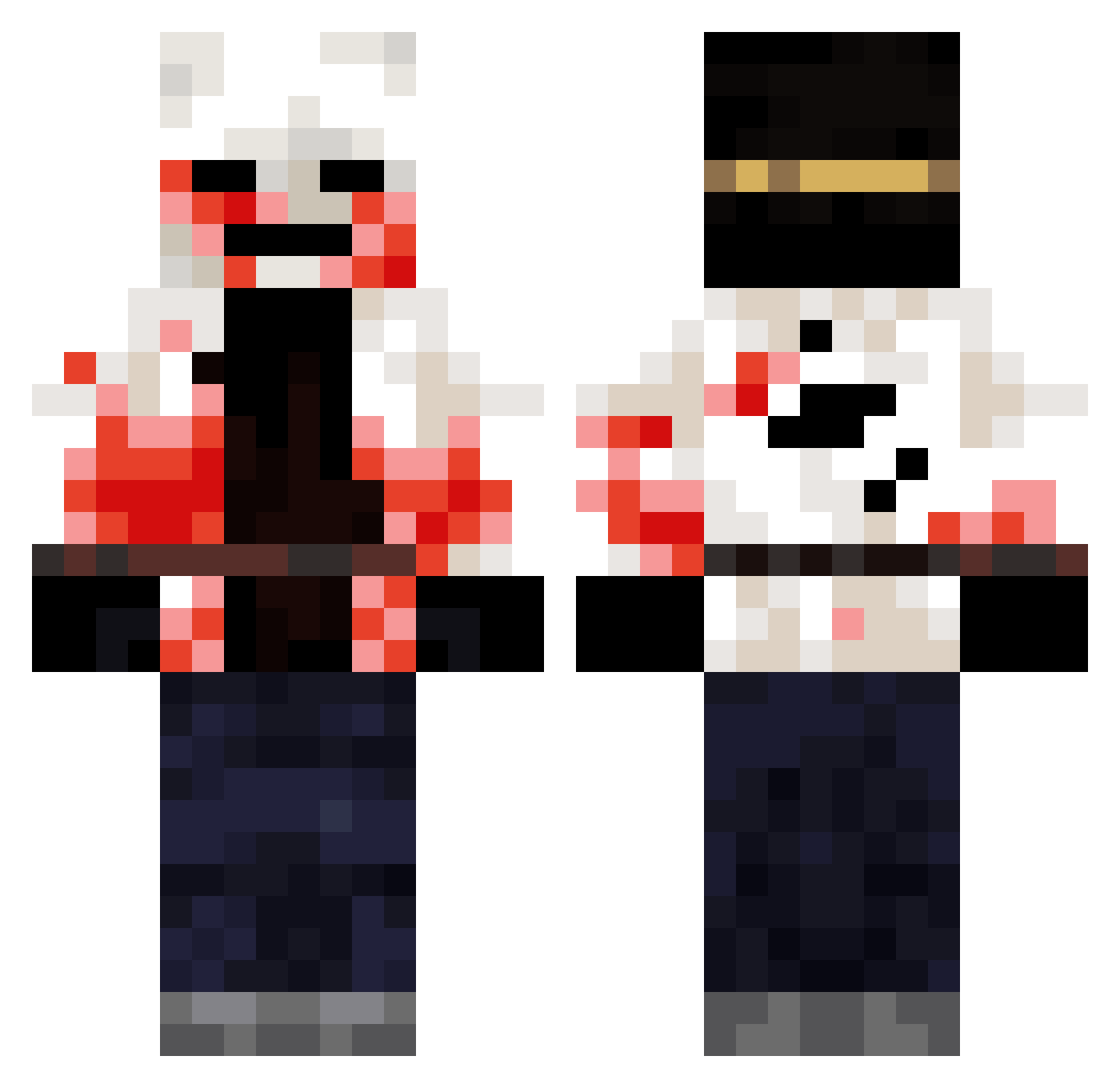 Fred5500 Minecraft skin, front and back view
