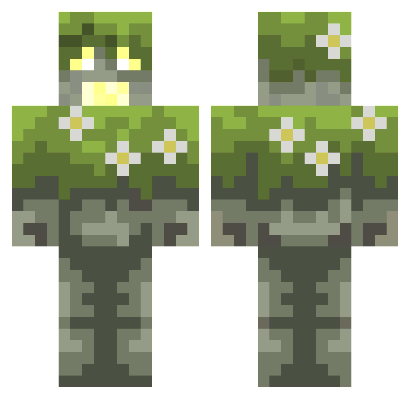 Hastati Minecraft skin, front and back view