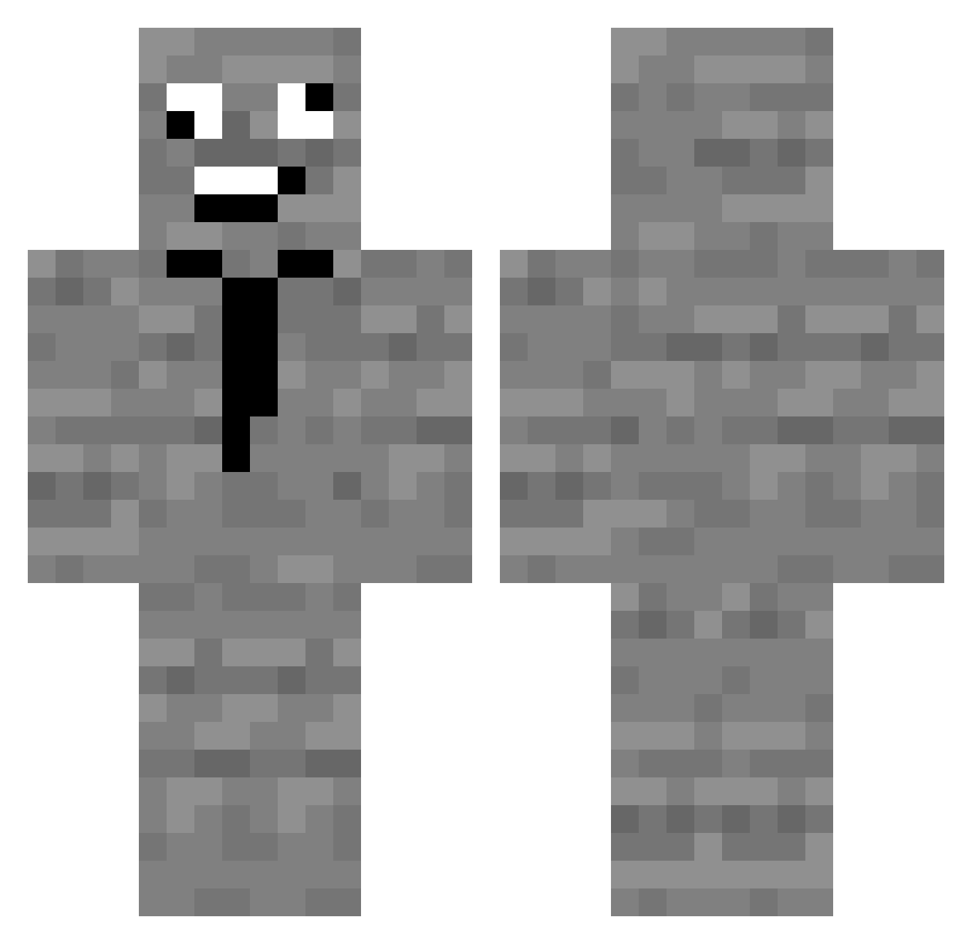 LeoNutria Minecraft skin, front and back view