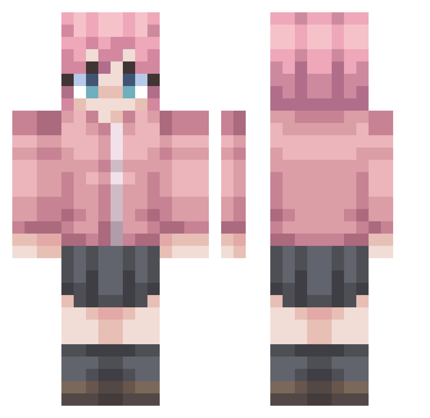 Ray20220 Minecraft skin, front and back view