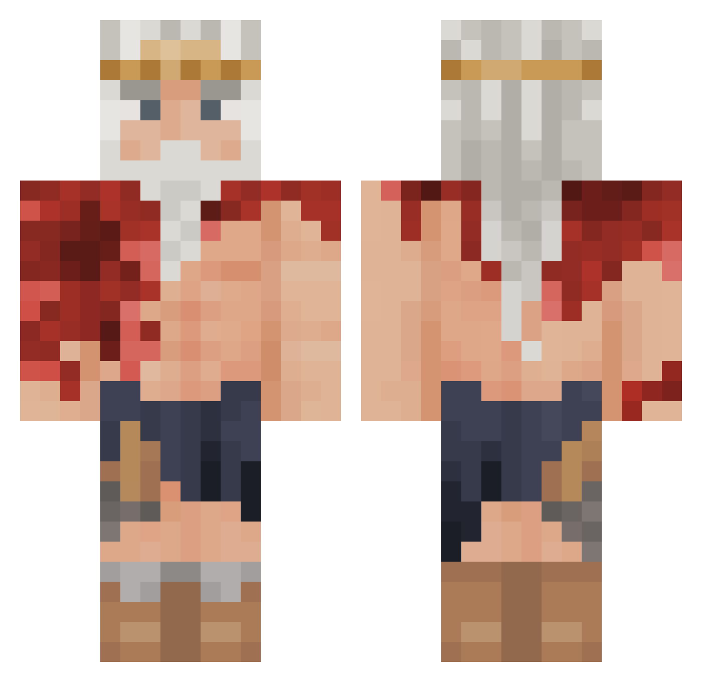 TheHunter8364 Minecraft skin, front and back view