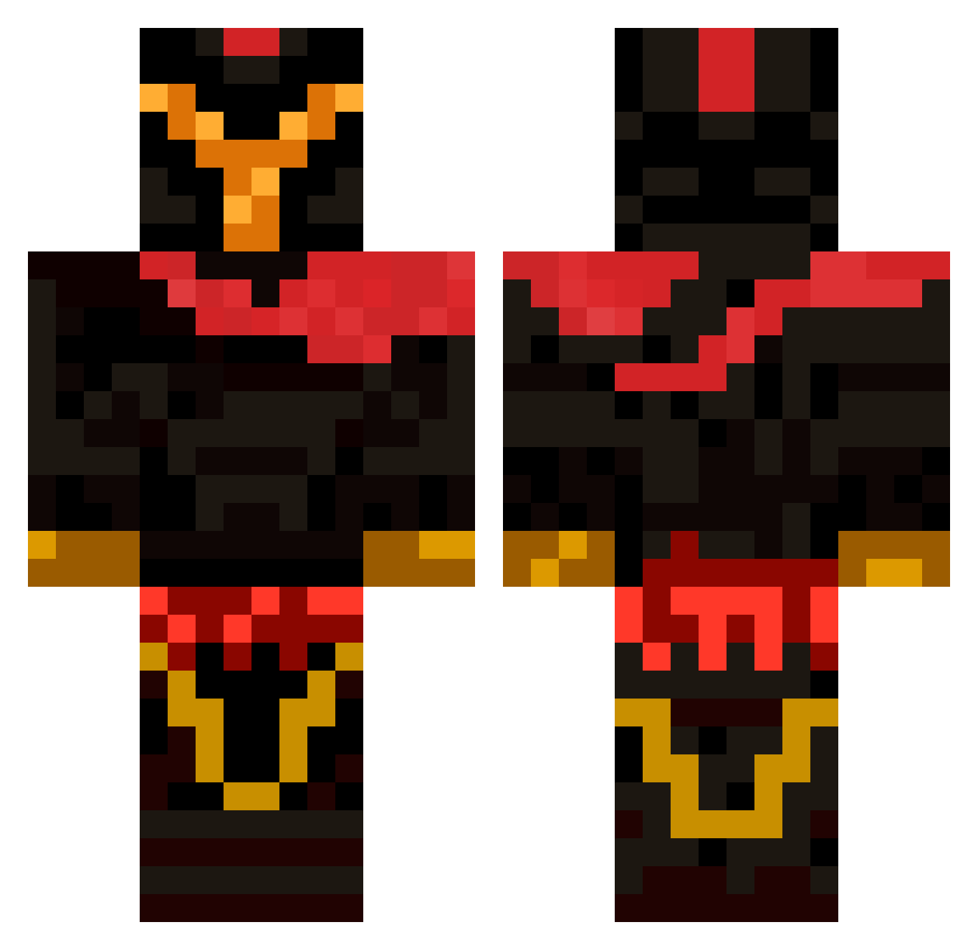 cube_gamez Minecraft skin, front and back view