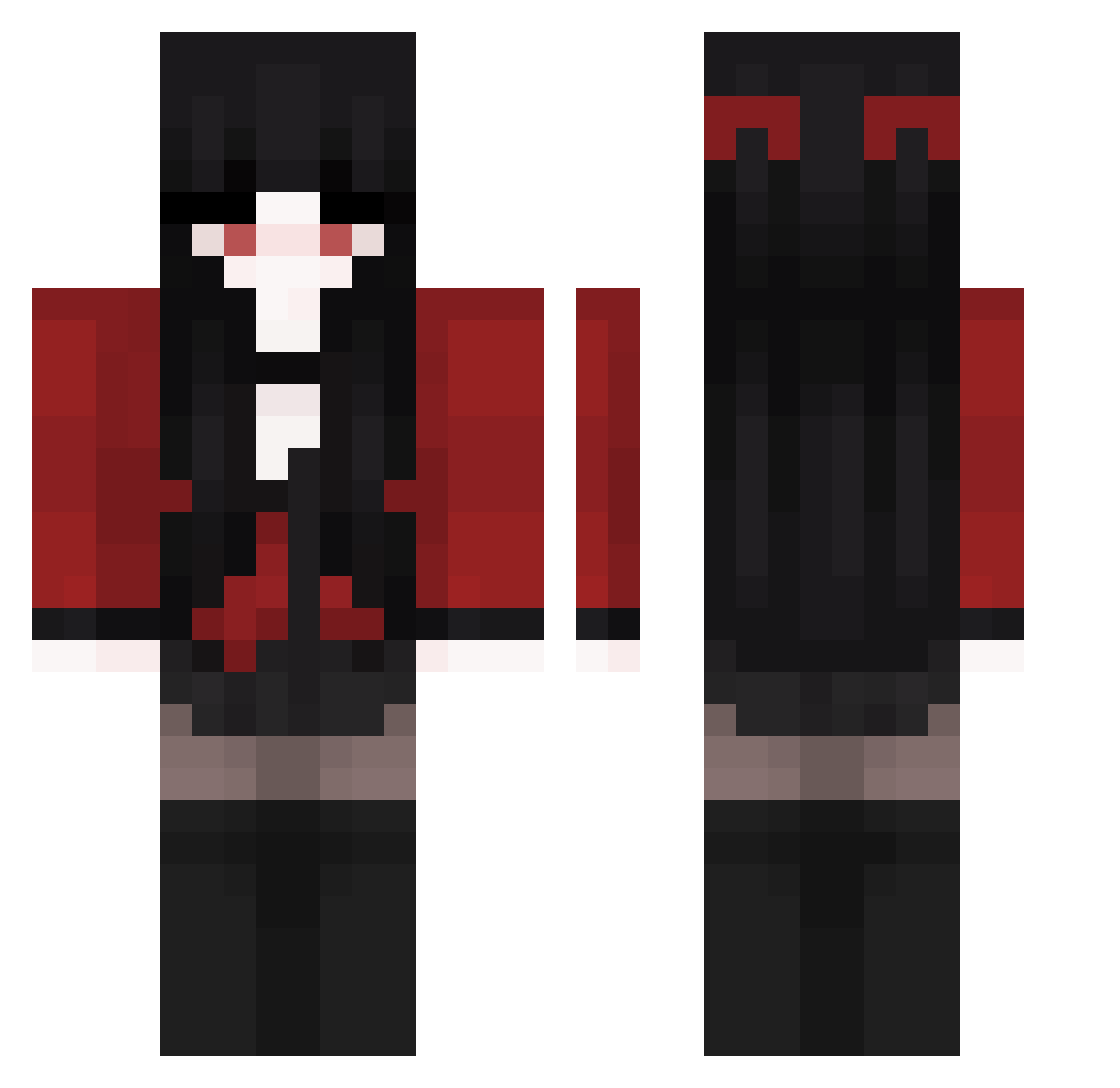 KanVull Minecraft skin, front and back view
