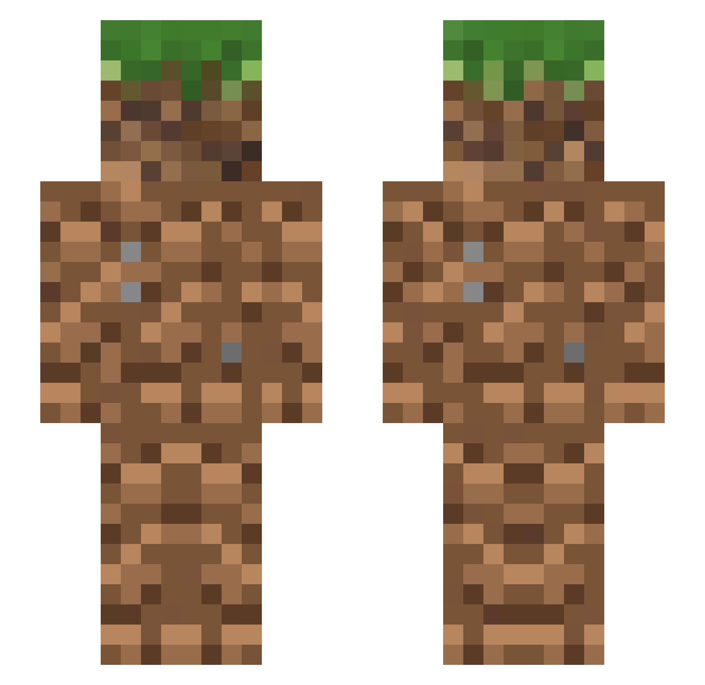 dirtman4546 Minecraft skin, front and back view