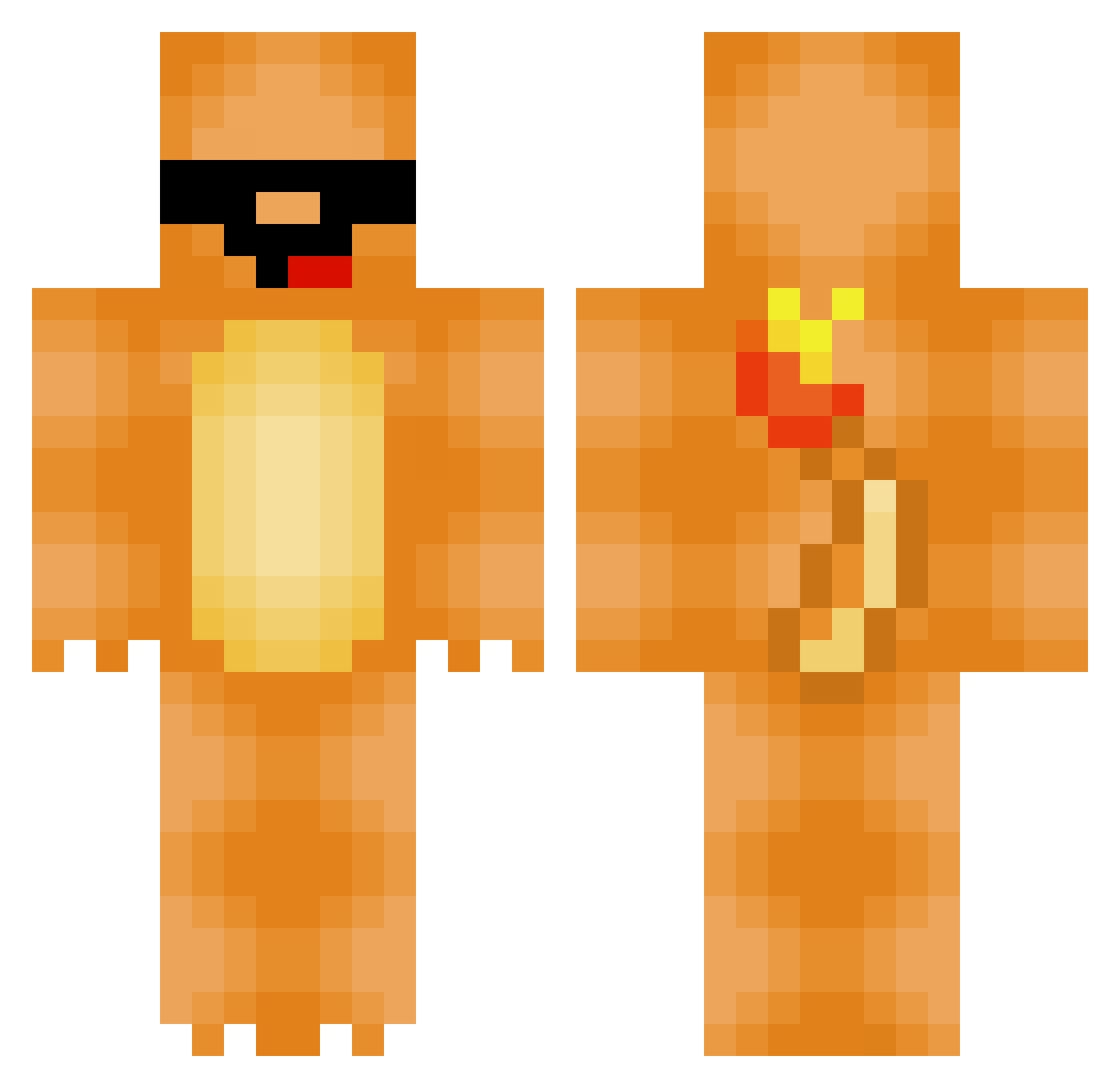 DerVonWeitWeg Minecraft skin, front and back view