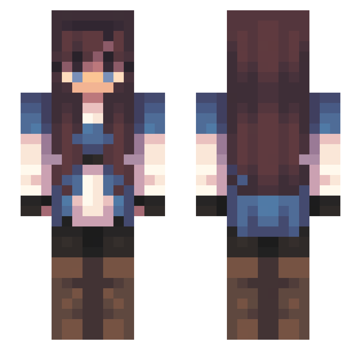 MarcoManiac Minecraft skin, front and back view