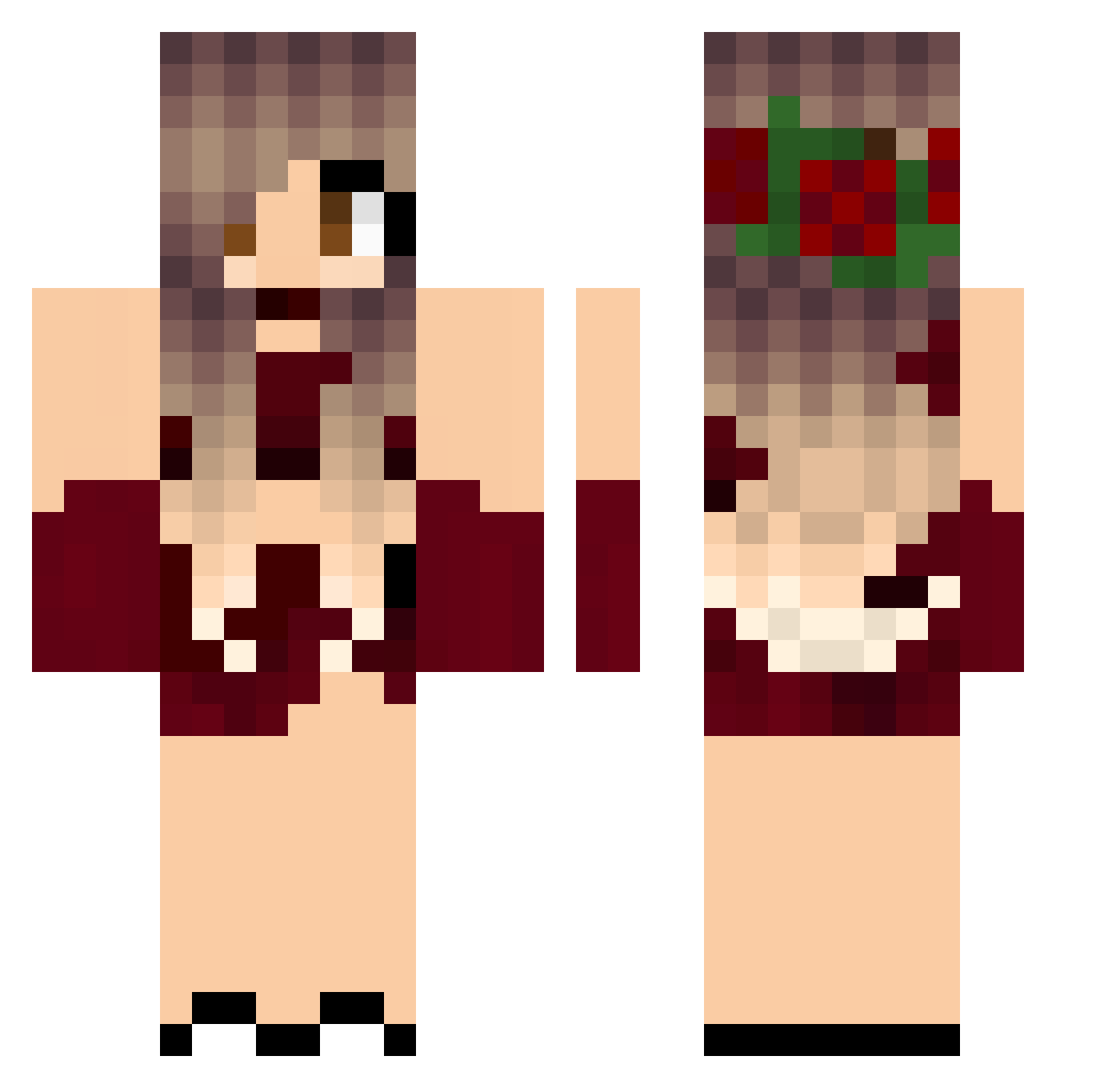 pelelea Minecraft skin, front and back view