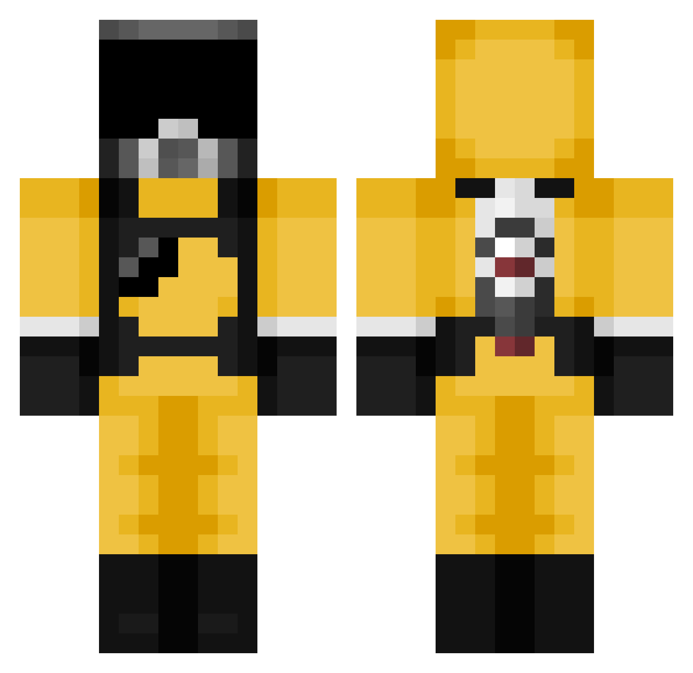 Iriaw Minecraft skin, front and back view