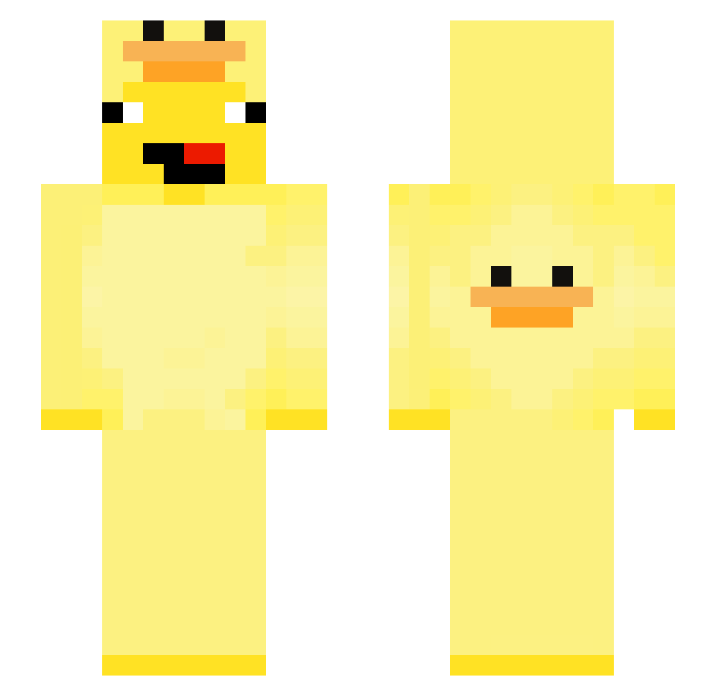 xxAngi1310 Minecraft skin, front and back view