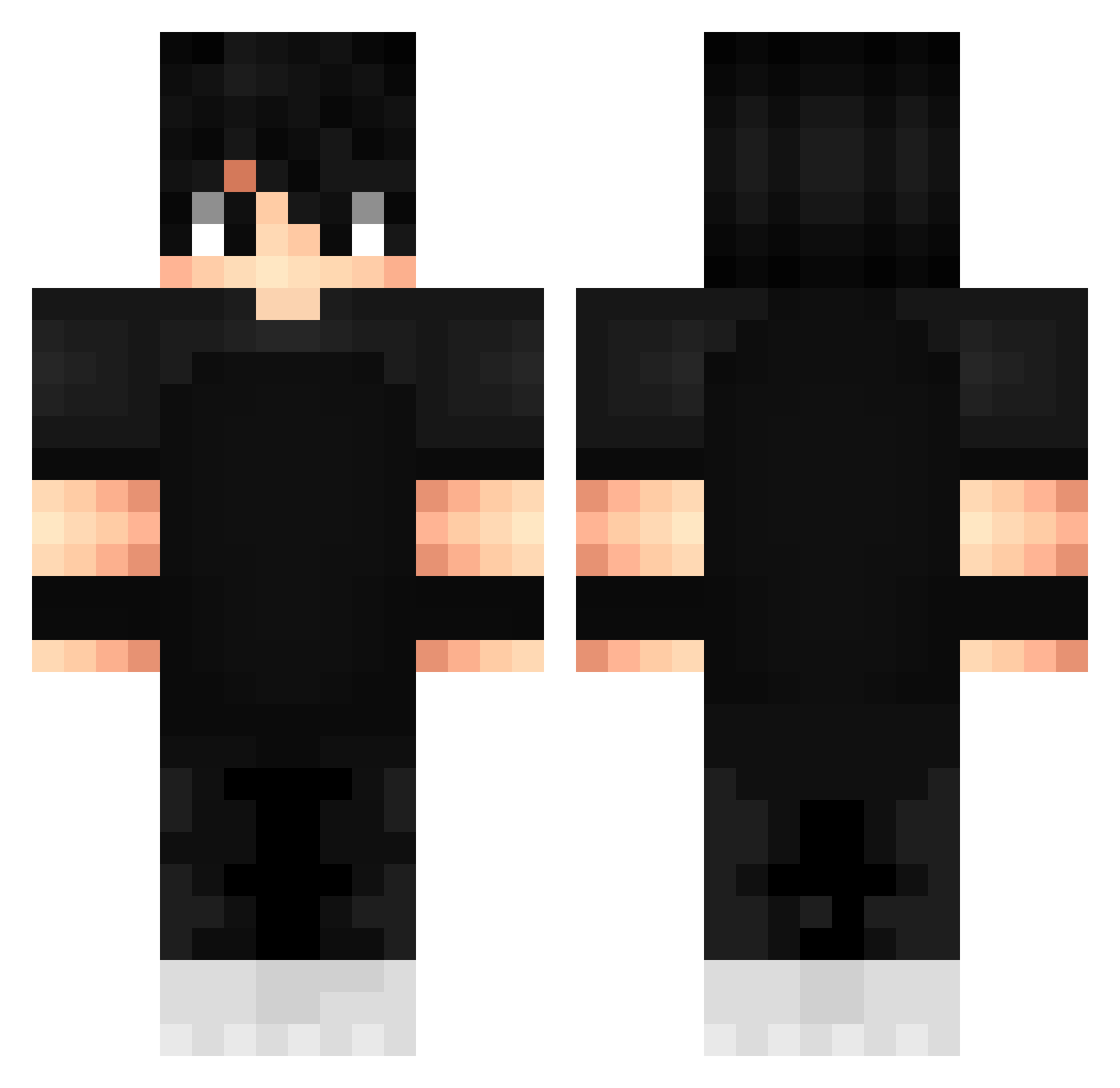 VuukS Minecraft skin, front and back view