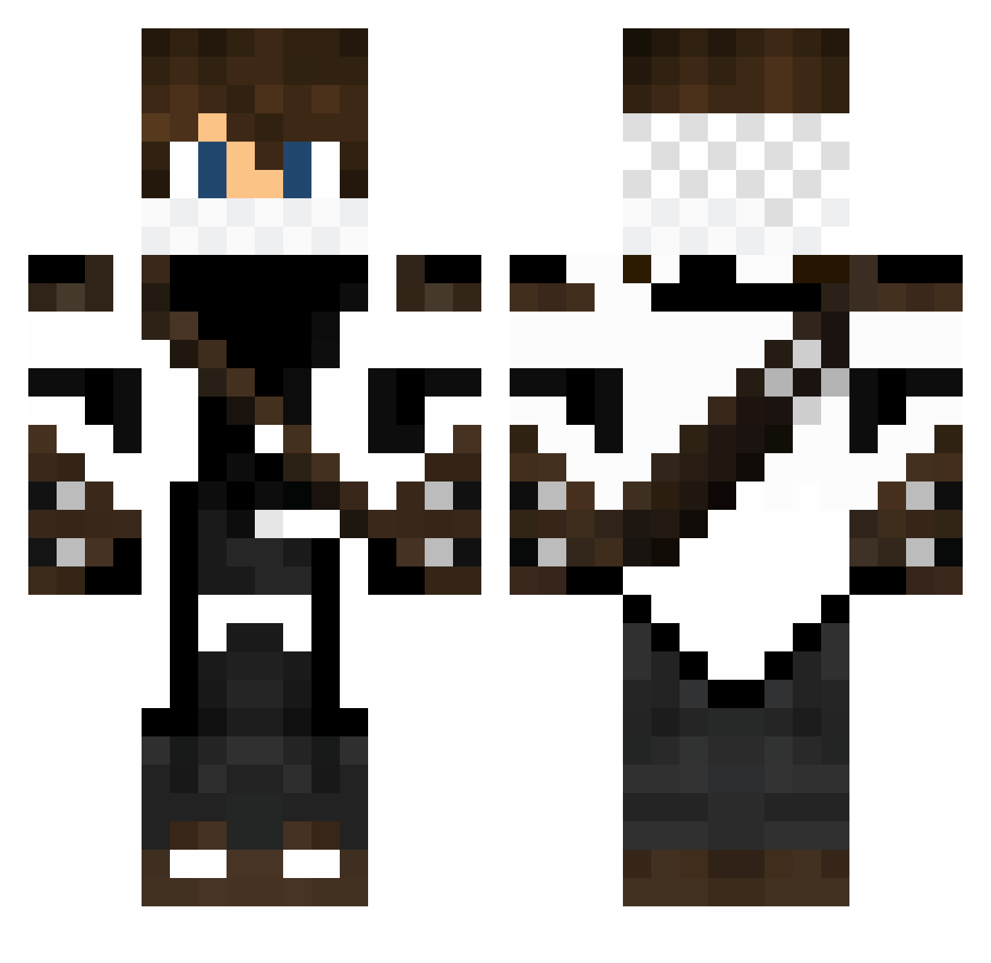 GameSquirrel Minecraft skin, front and back view