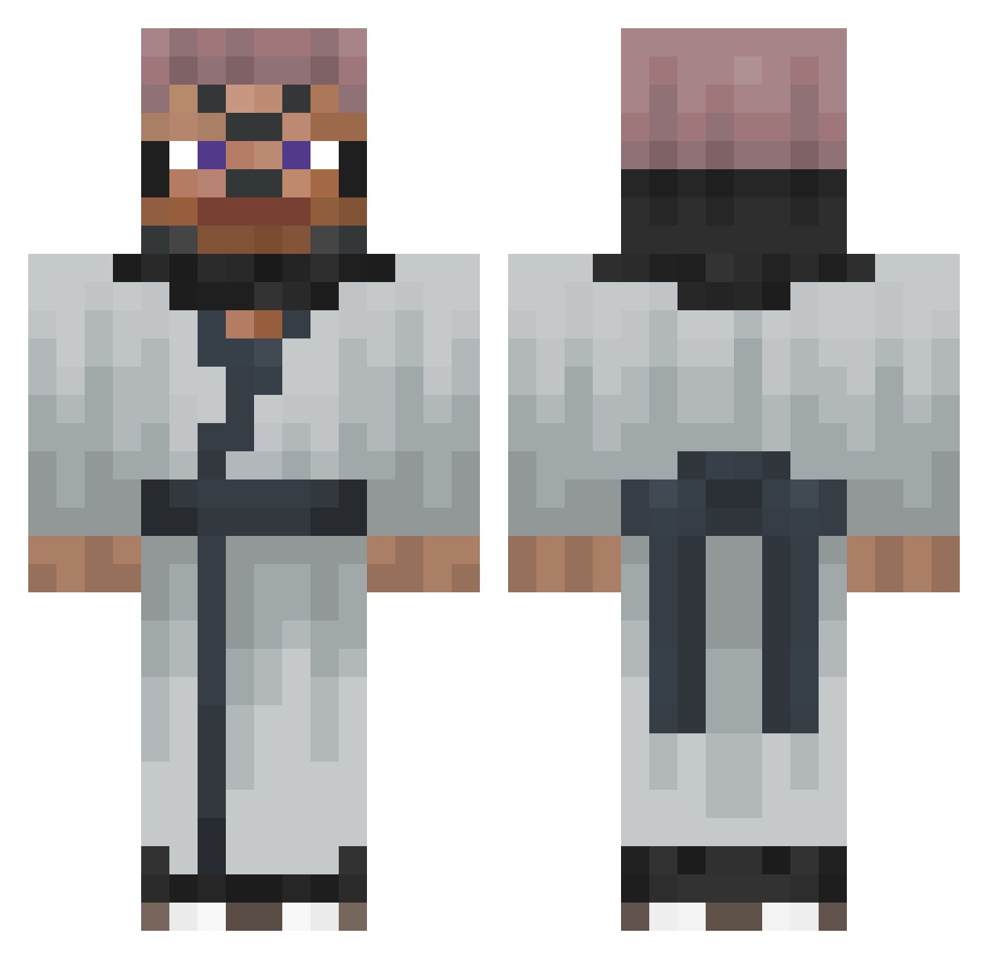Krzyhuliiin Minecraft skin, front and back view
