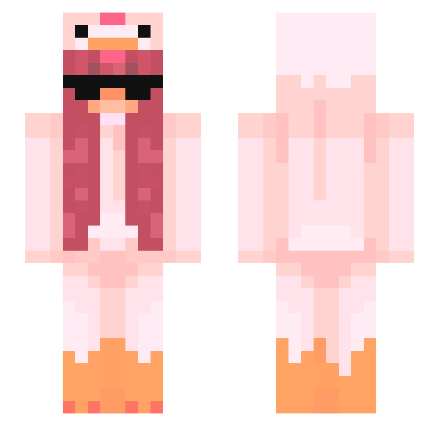 hailstxrm Minecraft skin, front and back view