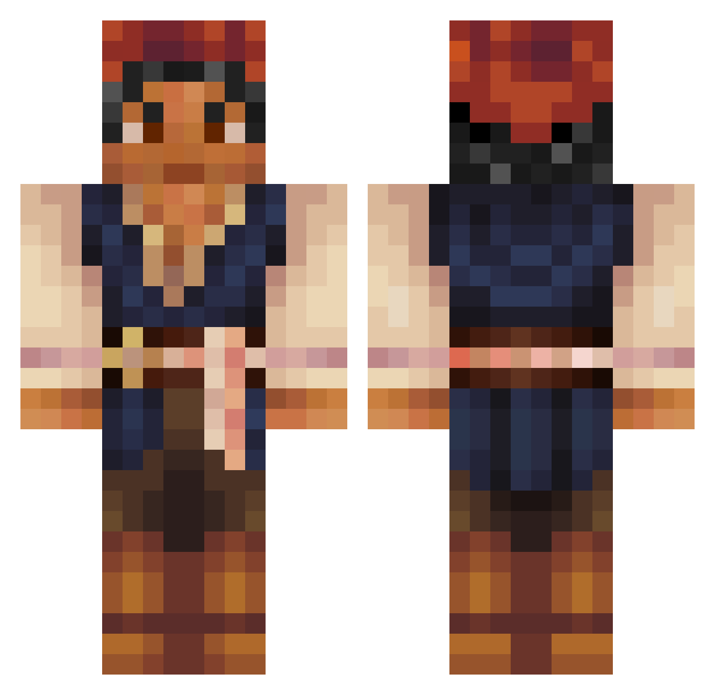 Boogeyman6967 Minecraft skin, front and back view