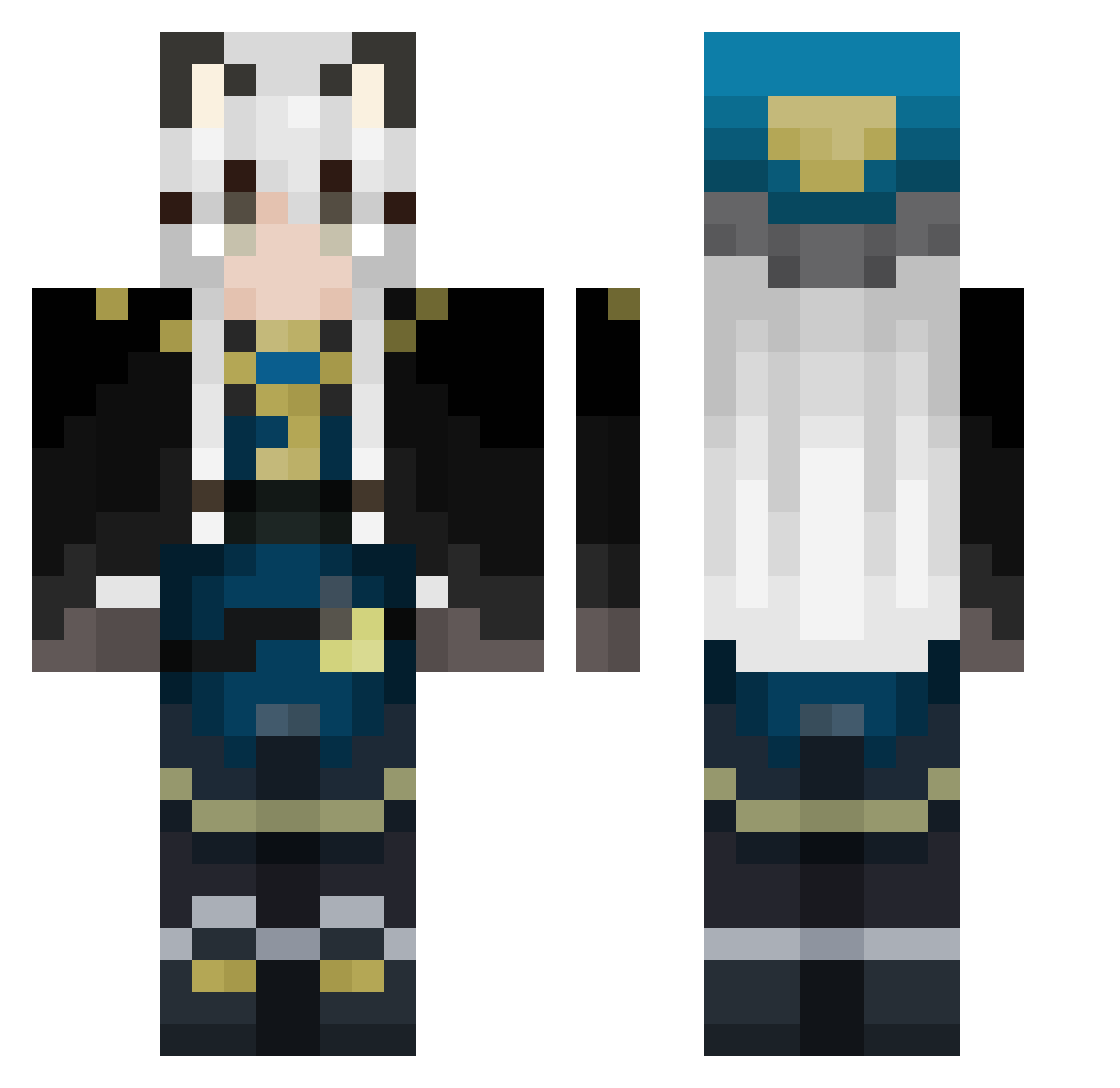 Ja4koo Minecraft skin, front and back view